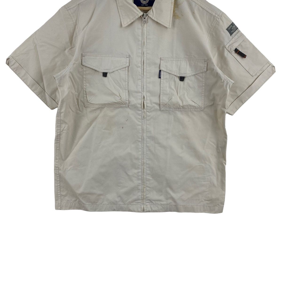 Converse CONVERSE ALL STAR Multi Pockets Cream Zipper Short Sleeve Size US S / EU 44-46 / 1 - 3 Thumbnail