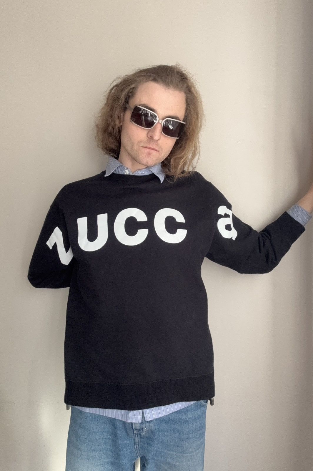CABANE de ZUCCa ZUCCA XL Logo Crewneck Sweatshirt Size US XL / EU 56 / 4 - 7 Thumbnail