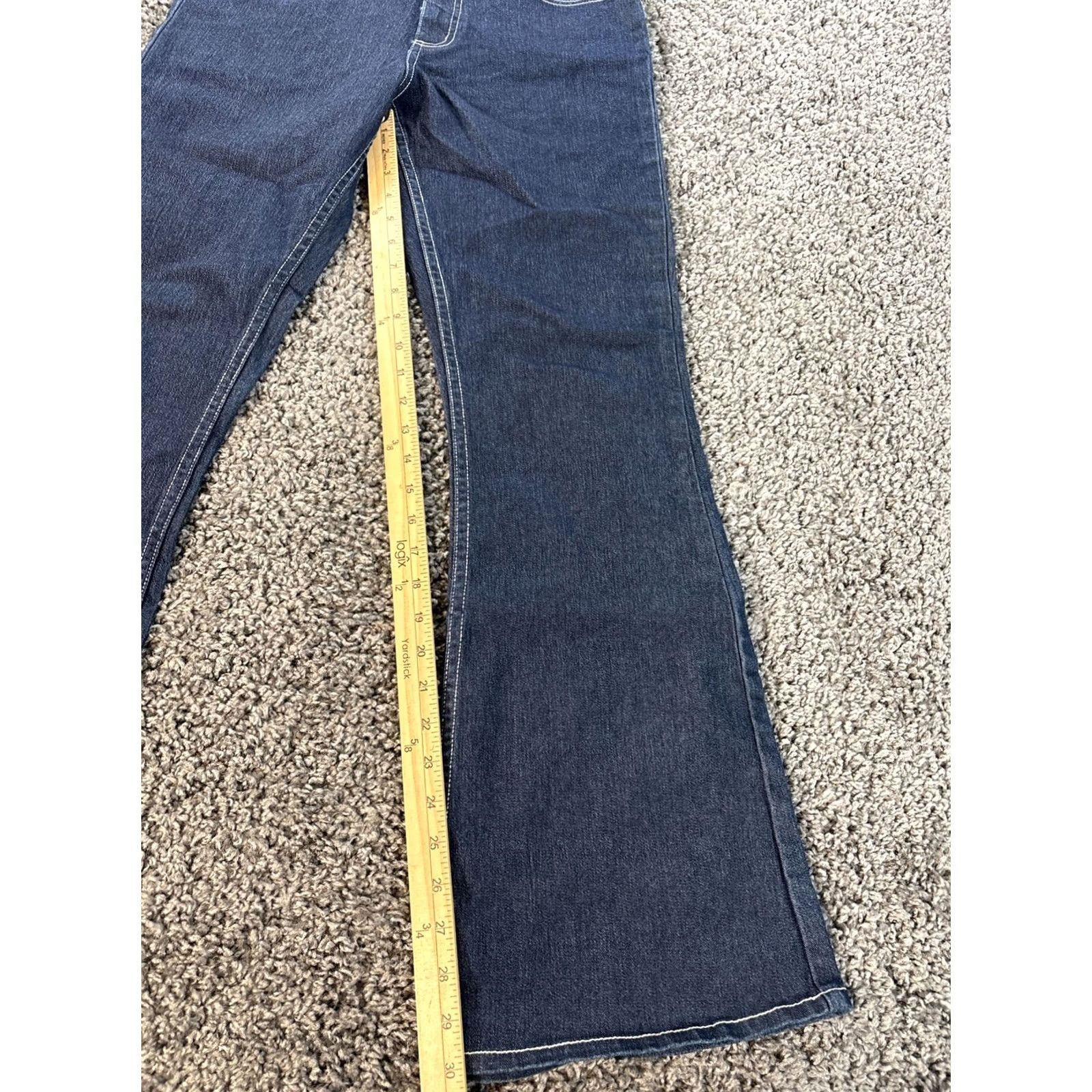 Vintage VINTAGE Lazer Jeans Bootcut Jeans Womens 28x30 Dark Wash High Rise 90s Womens Jeans Blue 90s High Rise 28 30 Boys? Size 28" / US 6 / IT 42 - 2 Thumbnail