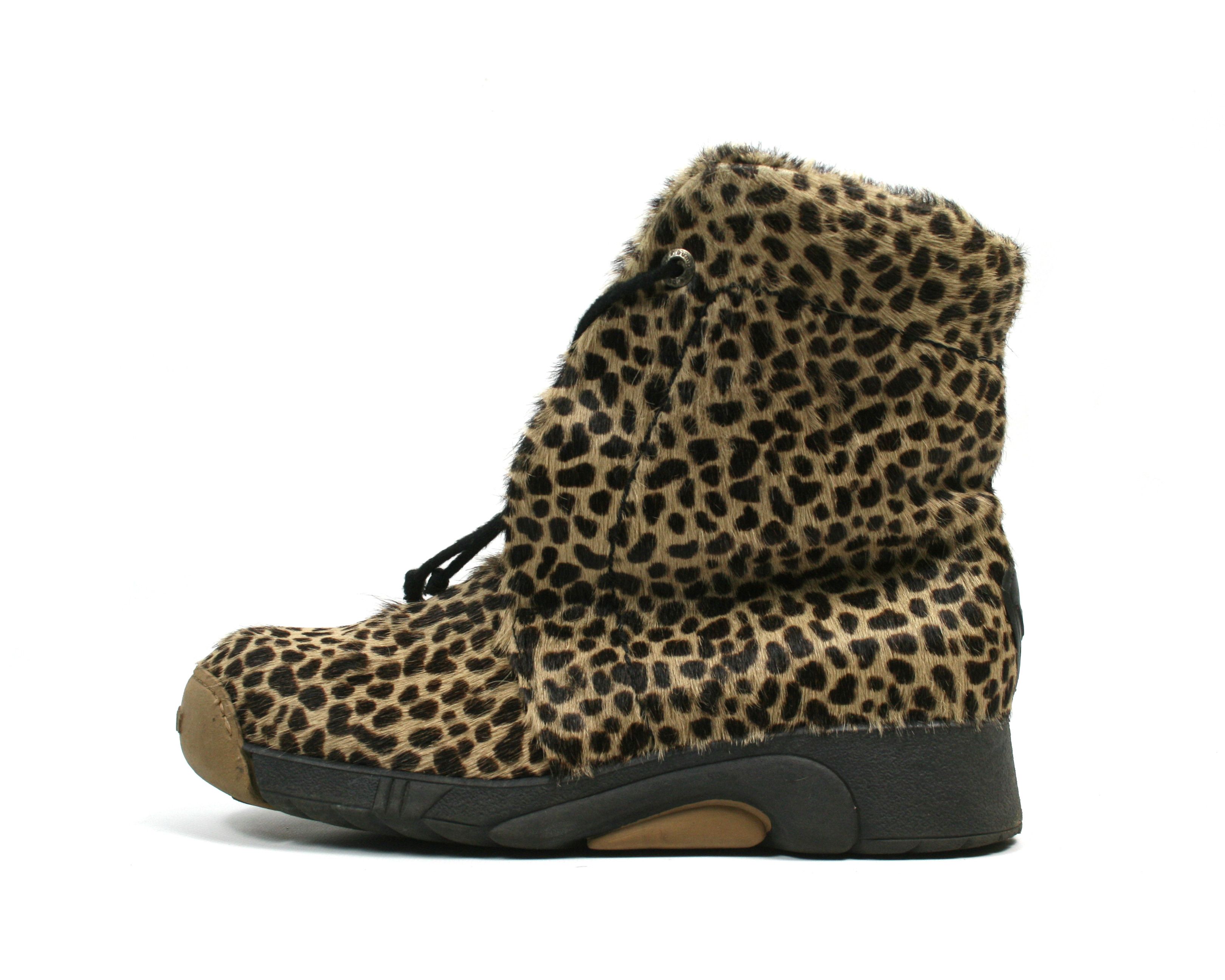 Japanese Brand Bumper Y2K Pony Hair Leopard Fur Boots Vintage Size US 10 / IT 40 - 1 Thumbnail