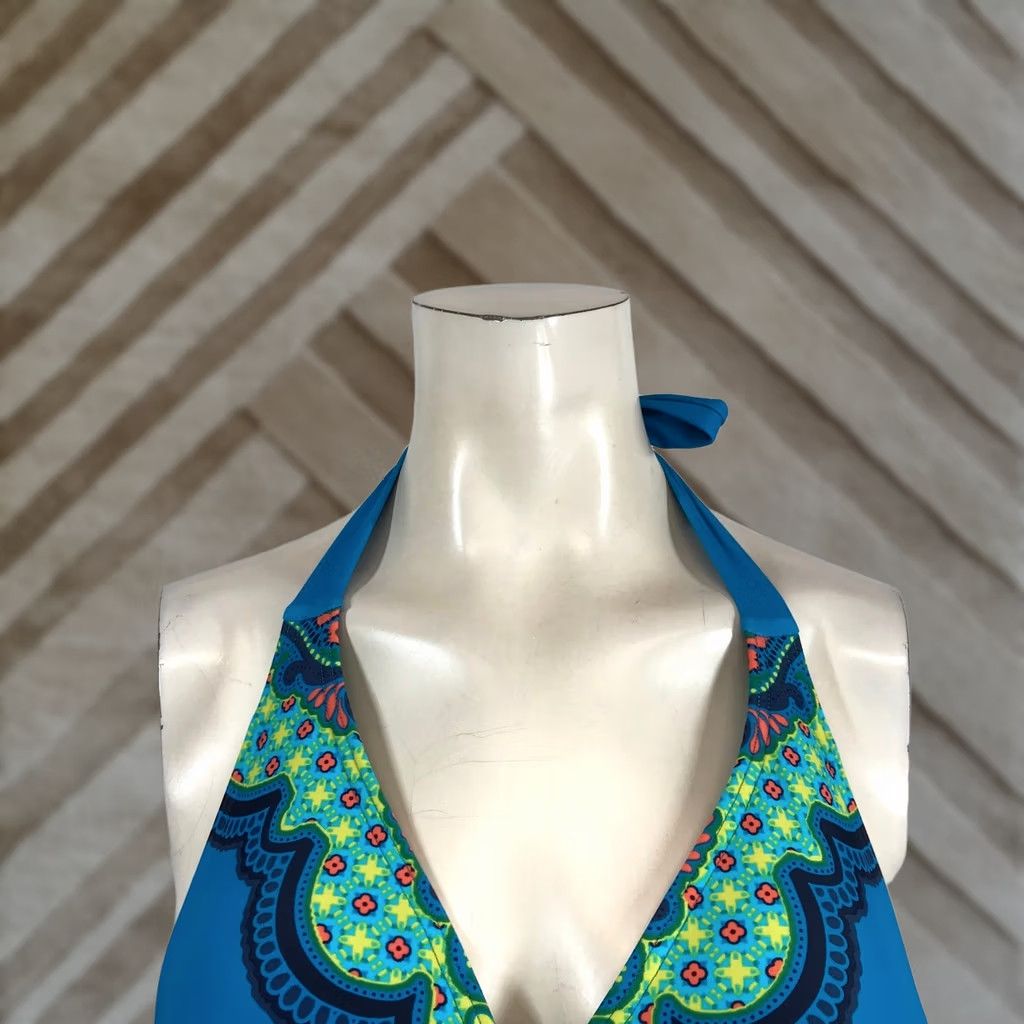 Prana Prana Lahari Halter Bikini Top XS Multicolor Geometric Medallion Print Women Adult Top Swimsuit {no extra words} Size XS / US 0-2 / IT 36-38 - 1 Thumbnail