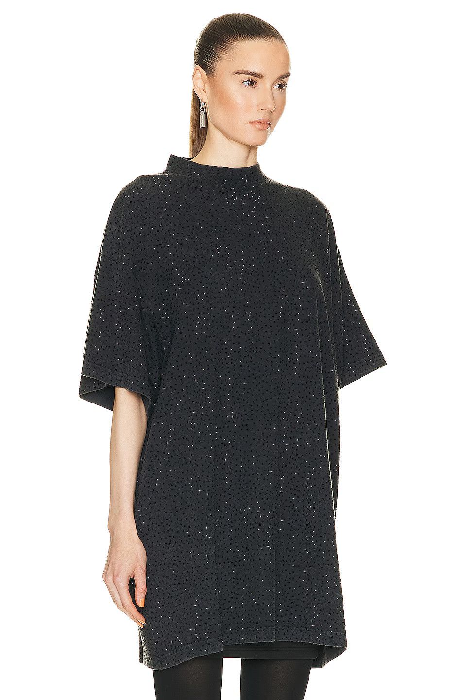 Balenciaga o1la1rc1a0226 T-Shirt Oversized In Black Size S / US 4 / IT 40 - 2 Thumbnail