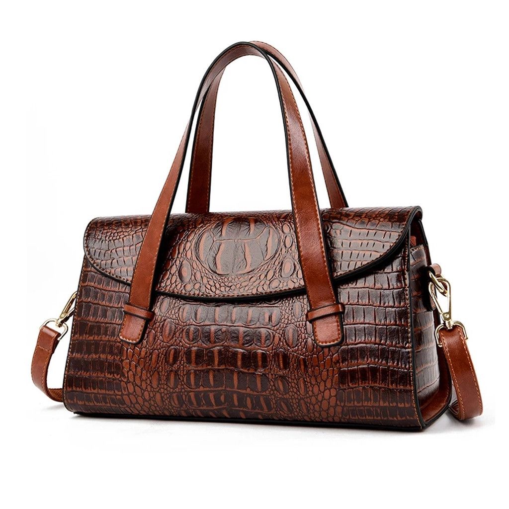 Leather Luxury Crocodile Leather Handbags Designer Vintage Street Size ONE SIZE - 1 Thumbnail