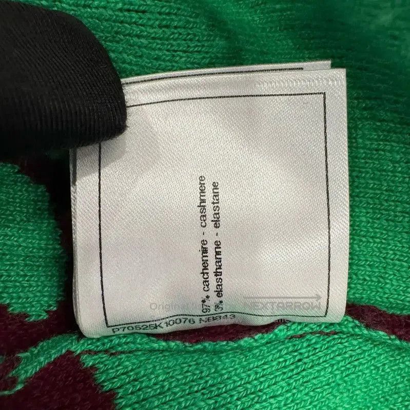 Chanel Chanel Green Logo Sweater in Burgundy . Size M / US 6-8 / IT 42-44 - 8 Thumbnail