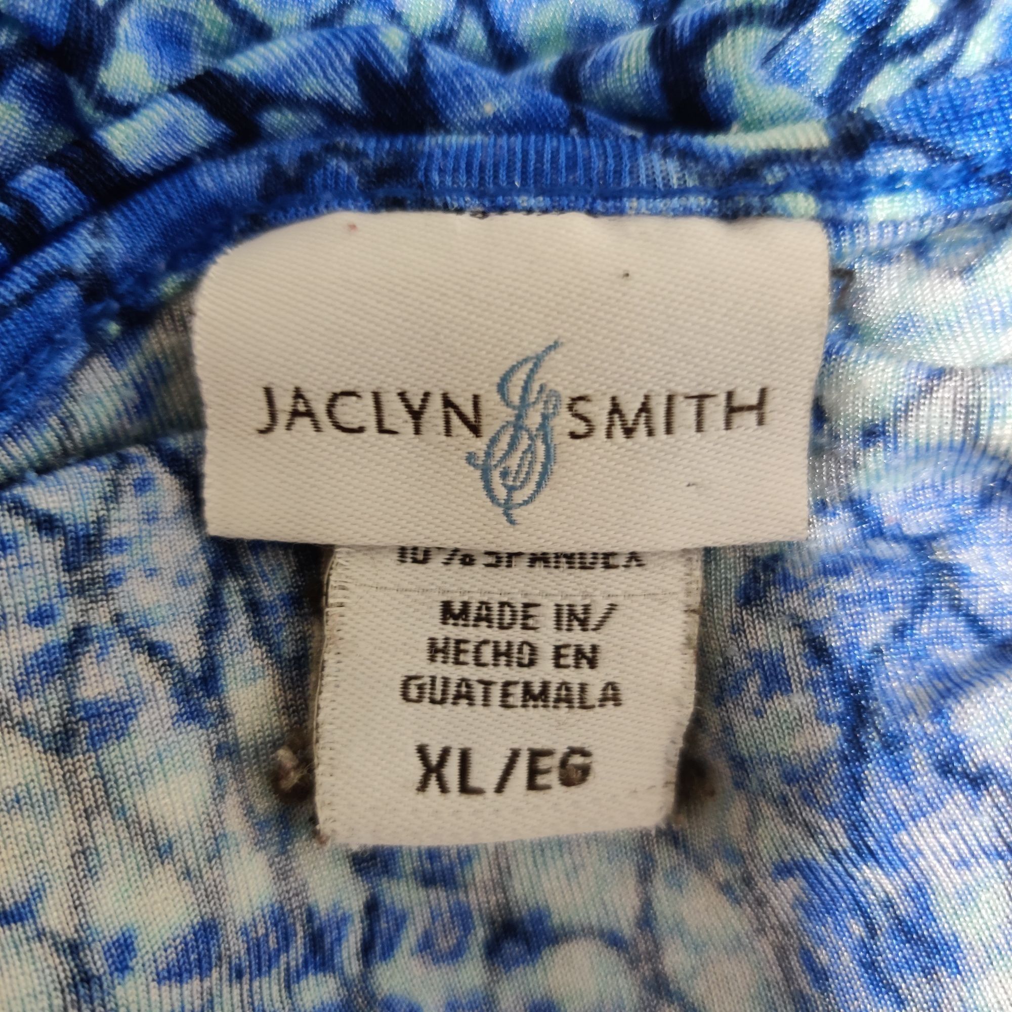 Other Jaclyn Smith XL Blue Snake Reptile Print Stretchy Top Bold Y Size XL / US 12-14 / IT 48-50 - 6 Thumbnail