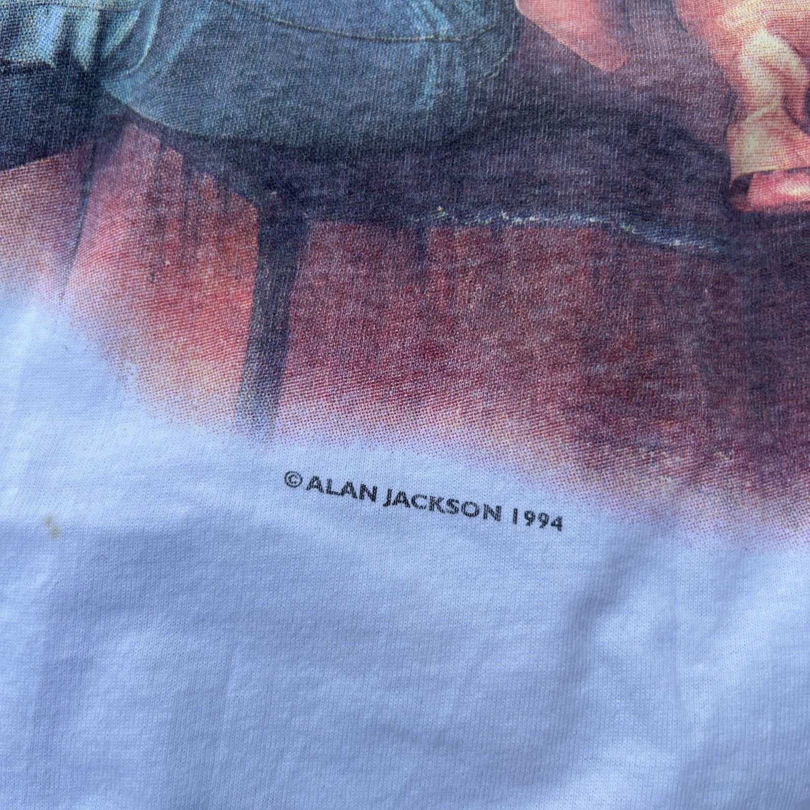 Fruit Of The Loom VINTAGE Alan Jackson Country T-Shirt Who I Am 1994 Tee Size US XL / EU 56 / 4 - 4 Thumbnail