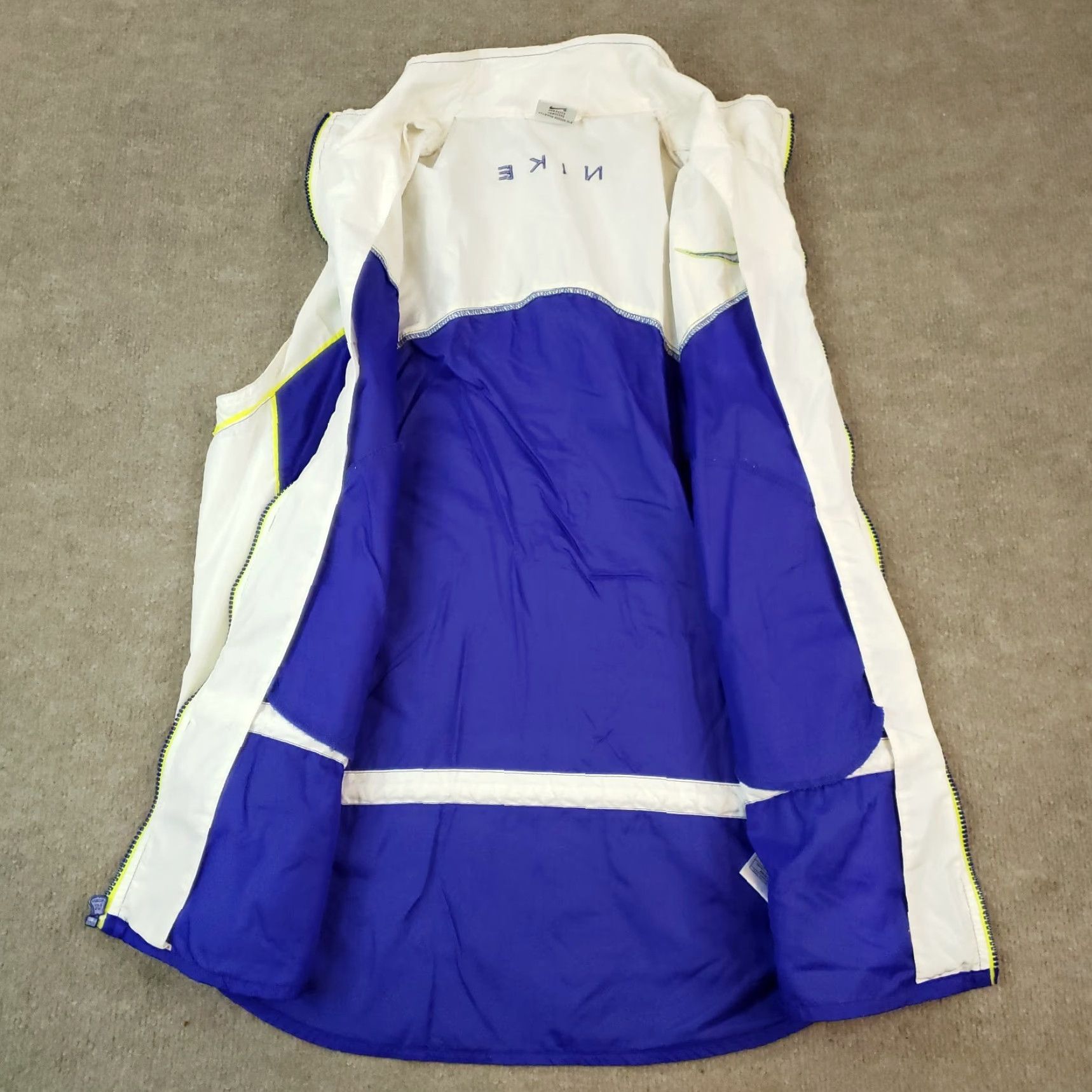 Nike VINTAGE Nike Windbreaker Vest Womens Large White Blue Full Zip Lightweight 90s Size M / US 6-8 / IT 42-44 - 6 Thumbnail