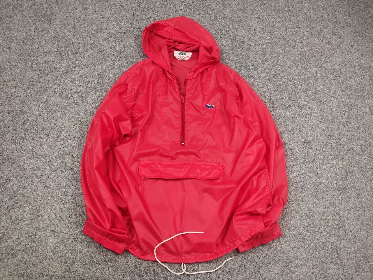 Lacoste Vintage 80's lacoste Alligator Nylon Red Light Zip Jacket Size US L / EU 52-54 / 3 - 2 Thumbnail