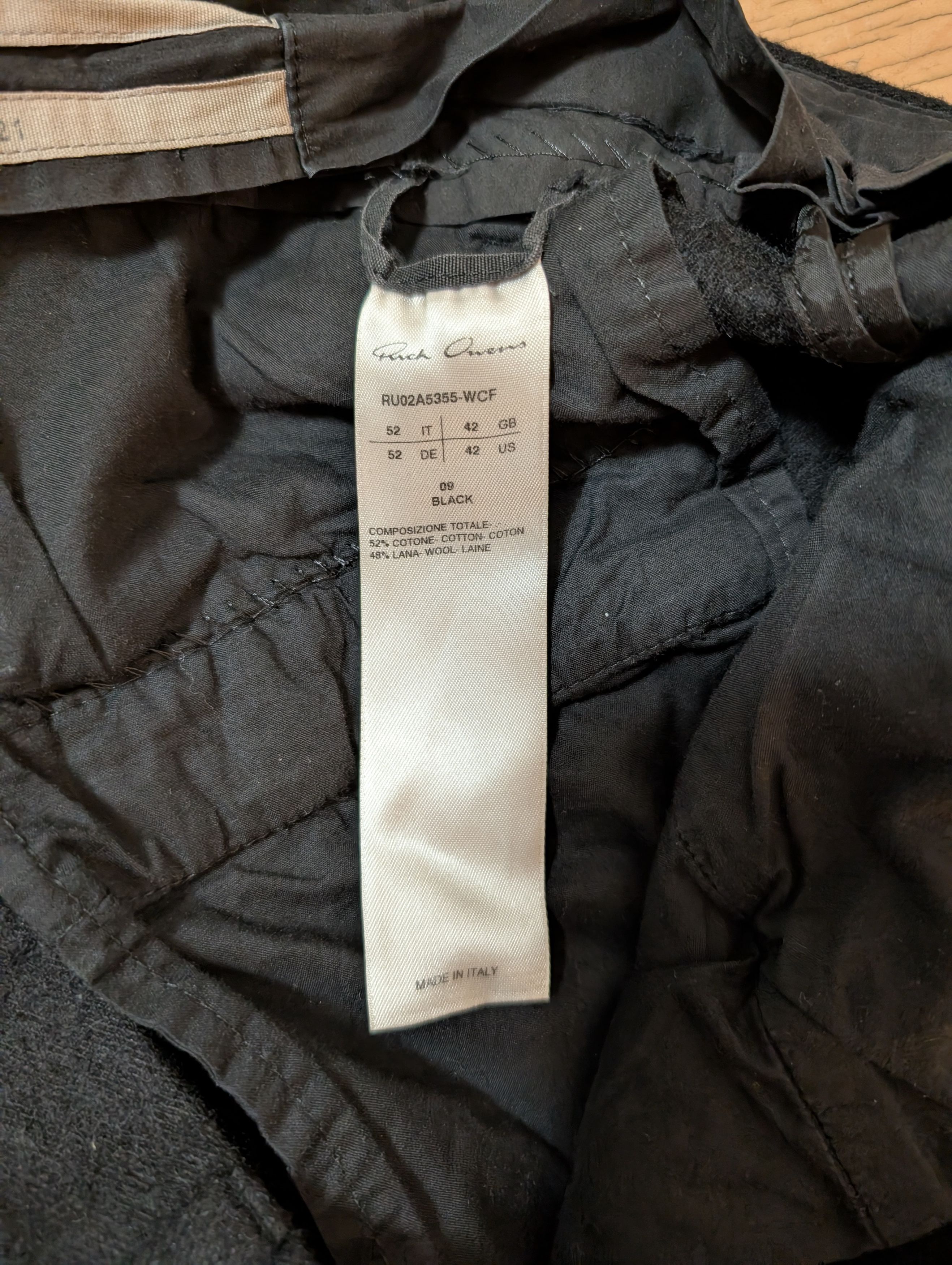 Rick Owens Rick Owens Black FW21 Gethsemane Cargo Pants WCF 52 Size US 36 / EU 52 - 5 Thumbnail