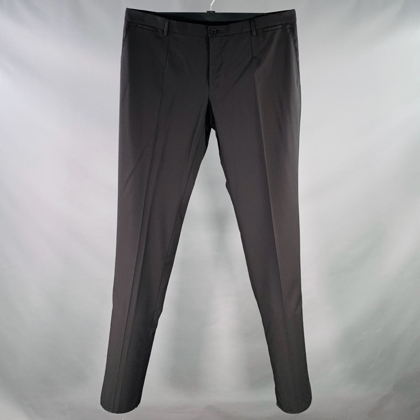 Dolce & Gabbana Size 38 Black Wool Blend Tapered Zip Fly Dress Pants Size US 38 / EU 54 - 1 Thumbnail