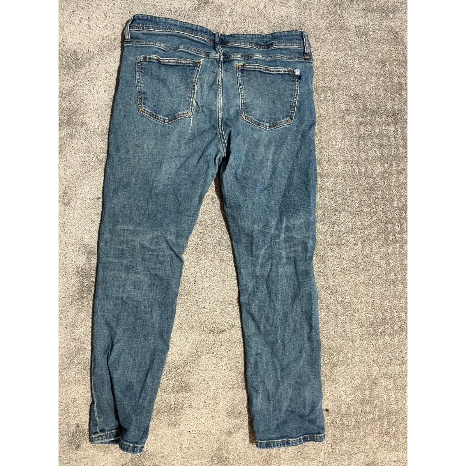 Anthropologie VINTAGE anthropologie Pilcro Jeans Size 31 Blue Slim Boyfriend 90s Bohemian Womens Size 24" / US 00 / IT 34 - 3 Thumbnail