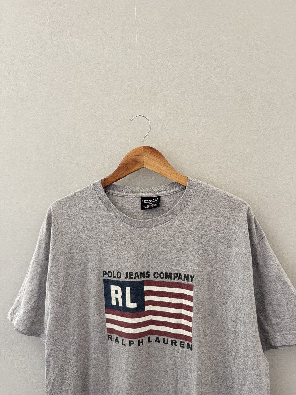 Polo Ralph Lauren Vintage Polo Jeans Co Ralph Lauren USA Flag Tee Size US L / EU 52-54 / 3 - 2 Thumbnail