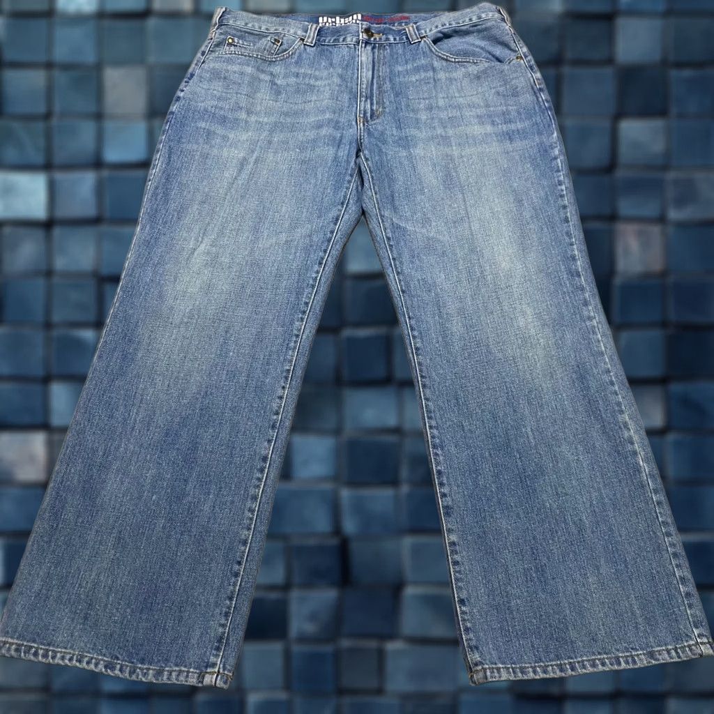 Vintage Urban Pipeline Jeans Blue Denim Relaxed Slim? 38x30 Straight Mid Rise Men Regular 5-Pocket Denim Blue Medium Wash Size US 38 / EU 54 - 1 Thumbnail