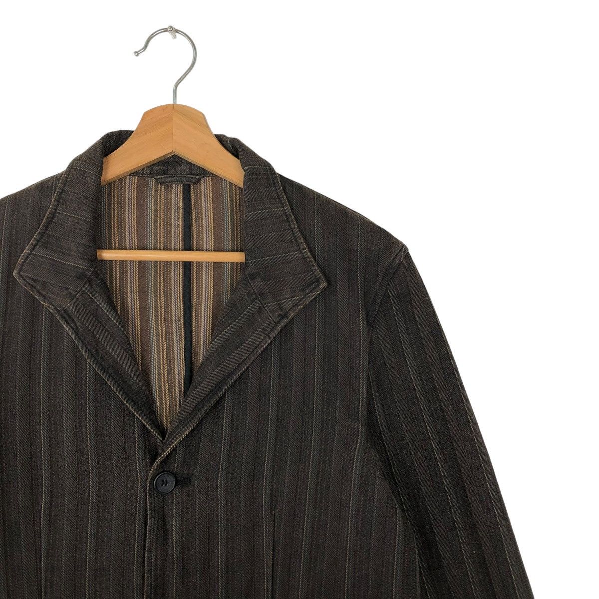 Japanese Brand 🔥BIKER HICKORY CHORE JACKET LOUIS CHAVLON ISSEY MIYAKE Size US M / EU 48-50 / 2 - 5 Thumbnail