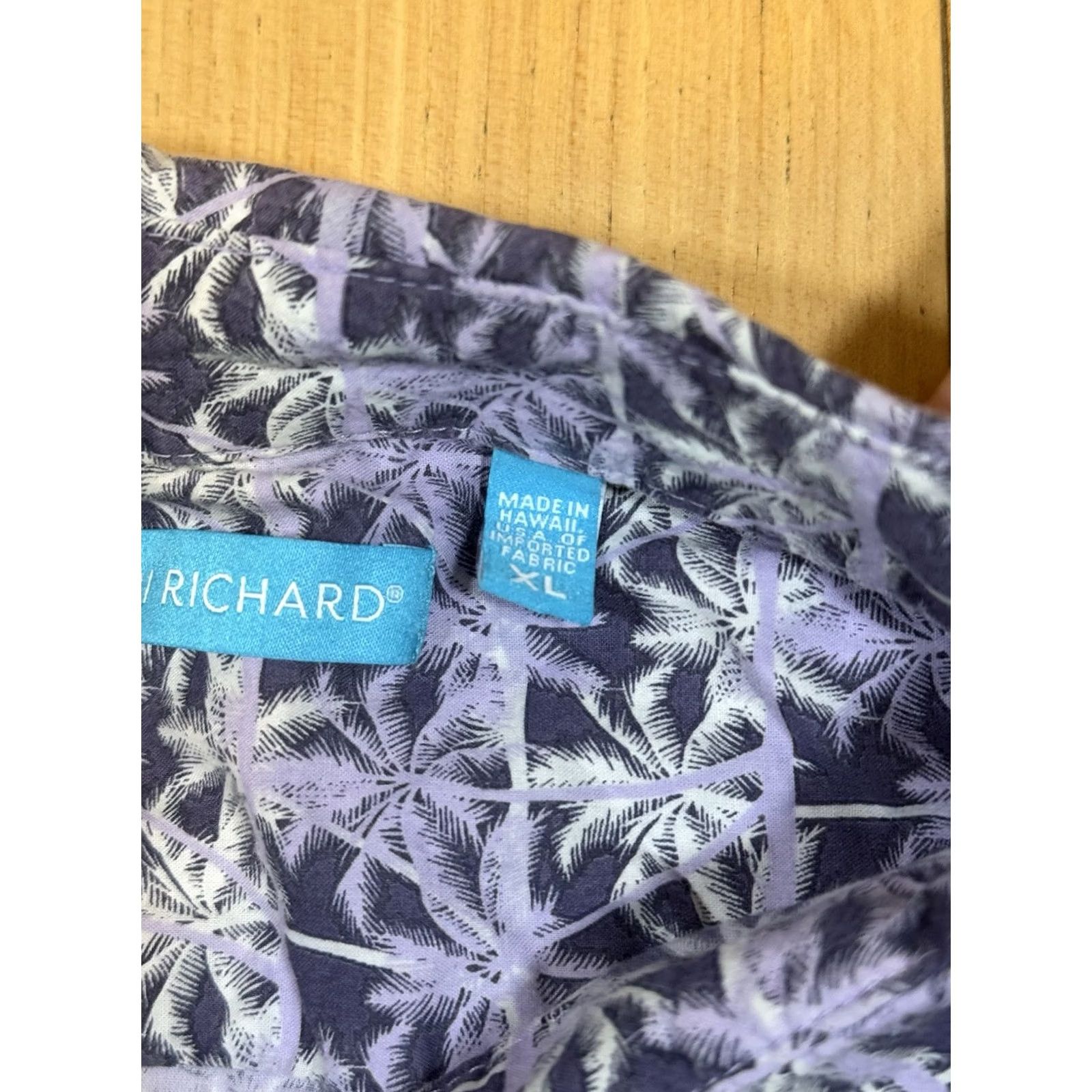 Tori Richard Tori Richard Shirt Mens XL Palm Trees Purple All Over Print Hawaiian USA Made Shirt Size US XL / EU 56 / 4 - 4 Thumbnail