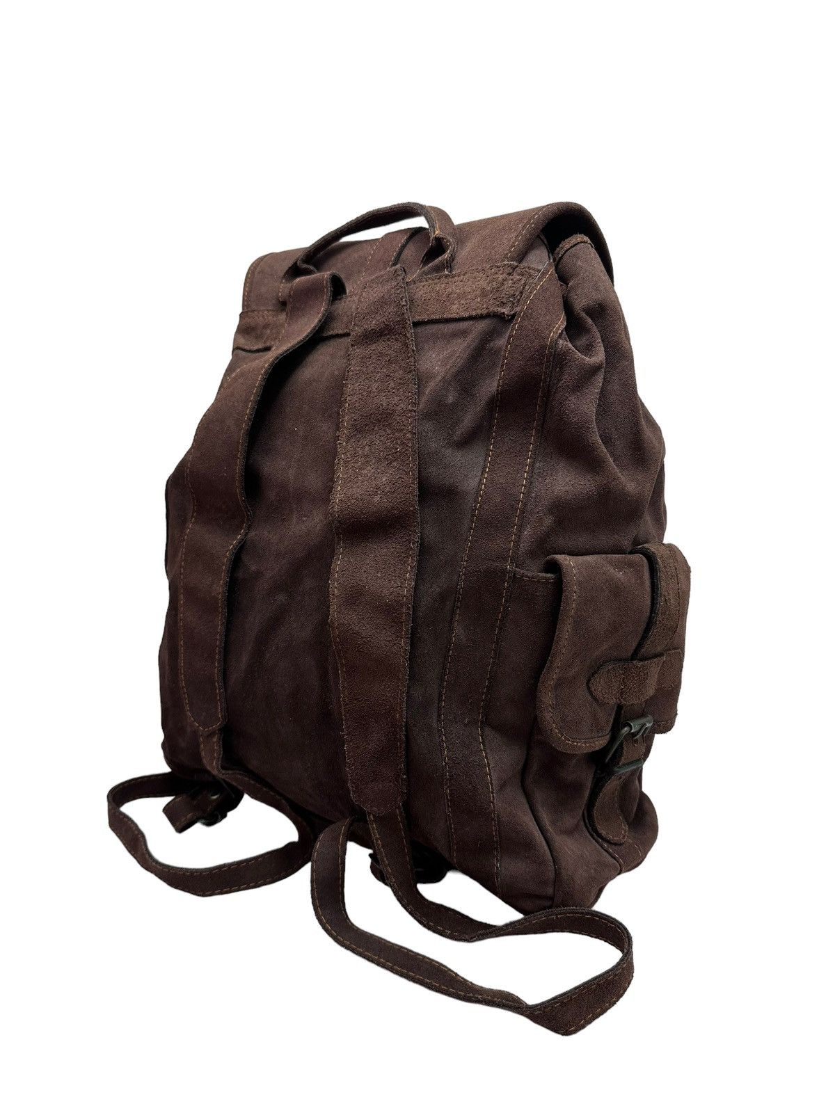 Genuine Leather RARE ‼️ Vintage Leather Suede Tactical Utility Backpack Size ONE SIZE - 4 Thumbnail