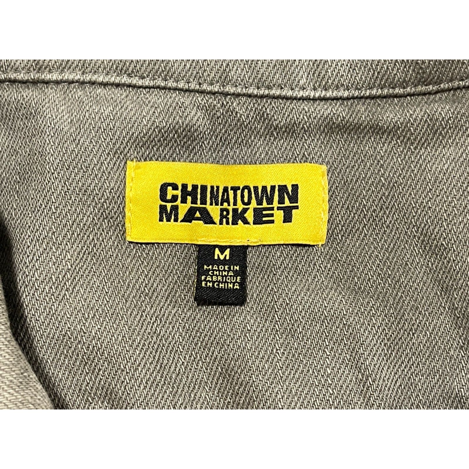Vintage Chinatown Market Garage Jacket Rhinestone ARC Gray M Mens Jacket Size US M / EU 48-50 / 2 - 4 Thumbnail