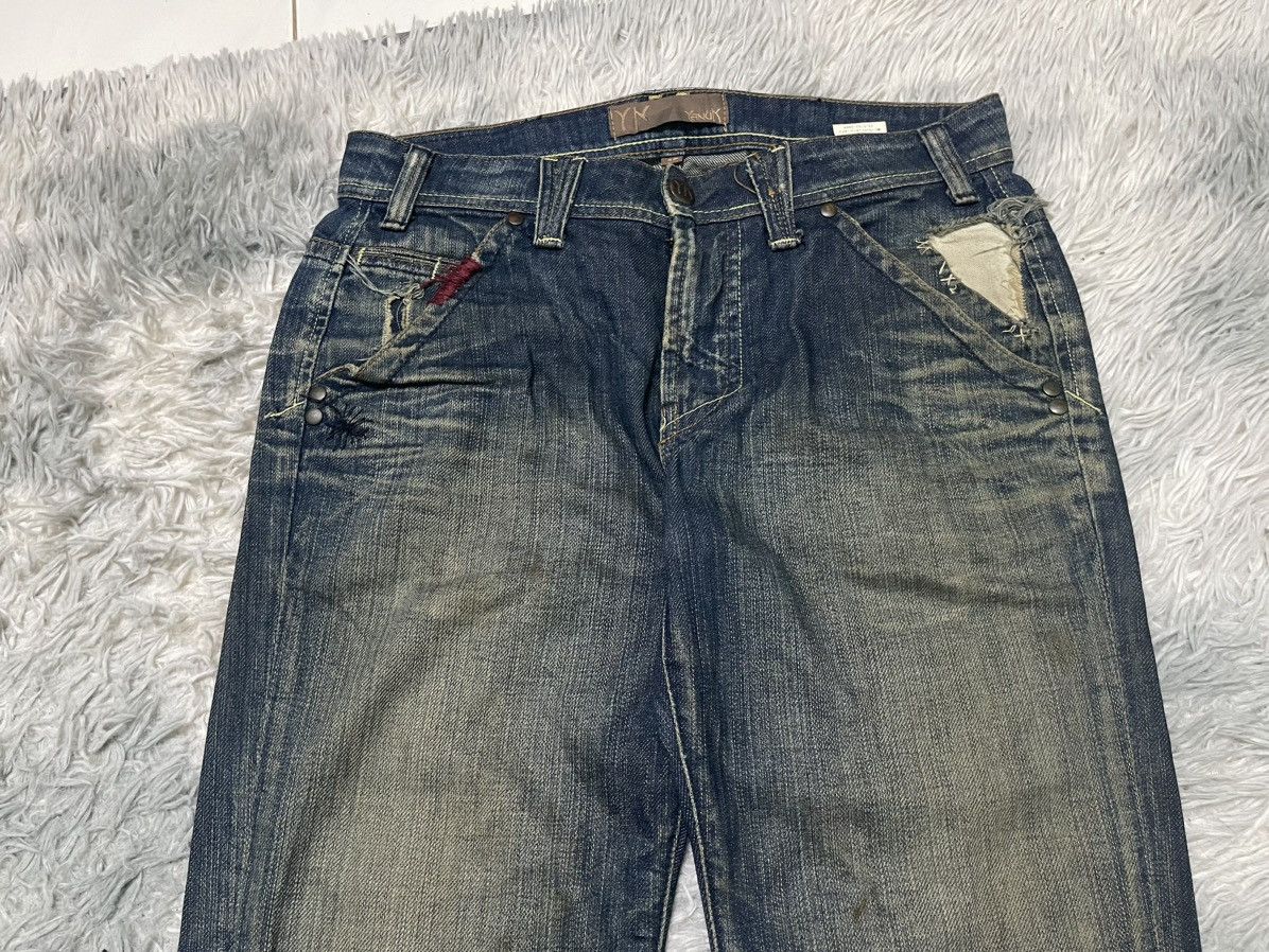 Vintage 90s YANUK FLARE DISTRESSED JEANS RARE DESIGN Size US 31 - 6 Thumbnail