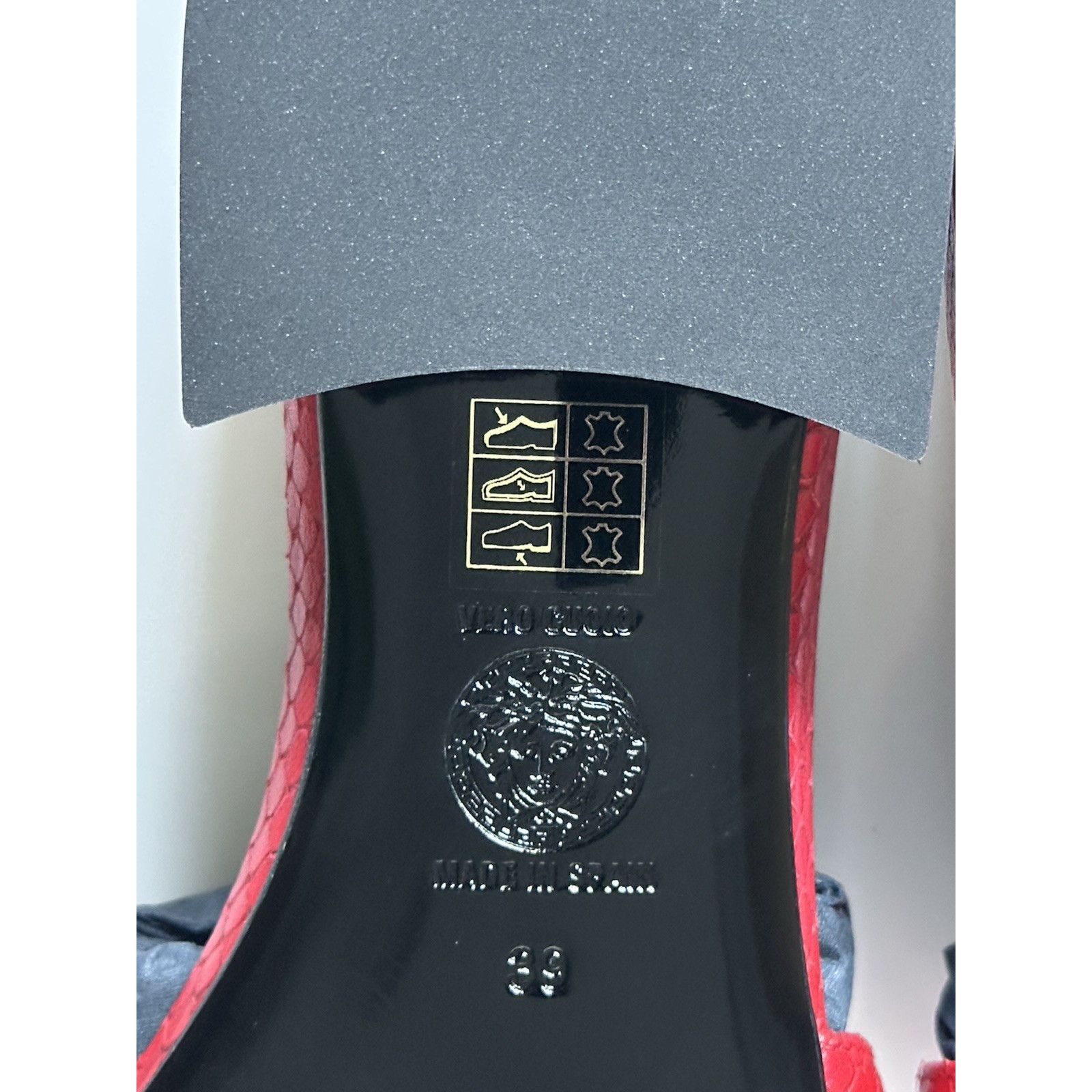 Versace VERSACE Gold Medusa Women's Dark Red Sandals 9 US 1014748 Size US 9 / IT 39 - 18 Thumbnail
