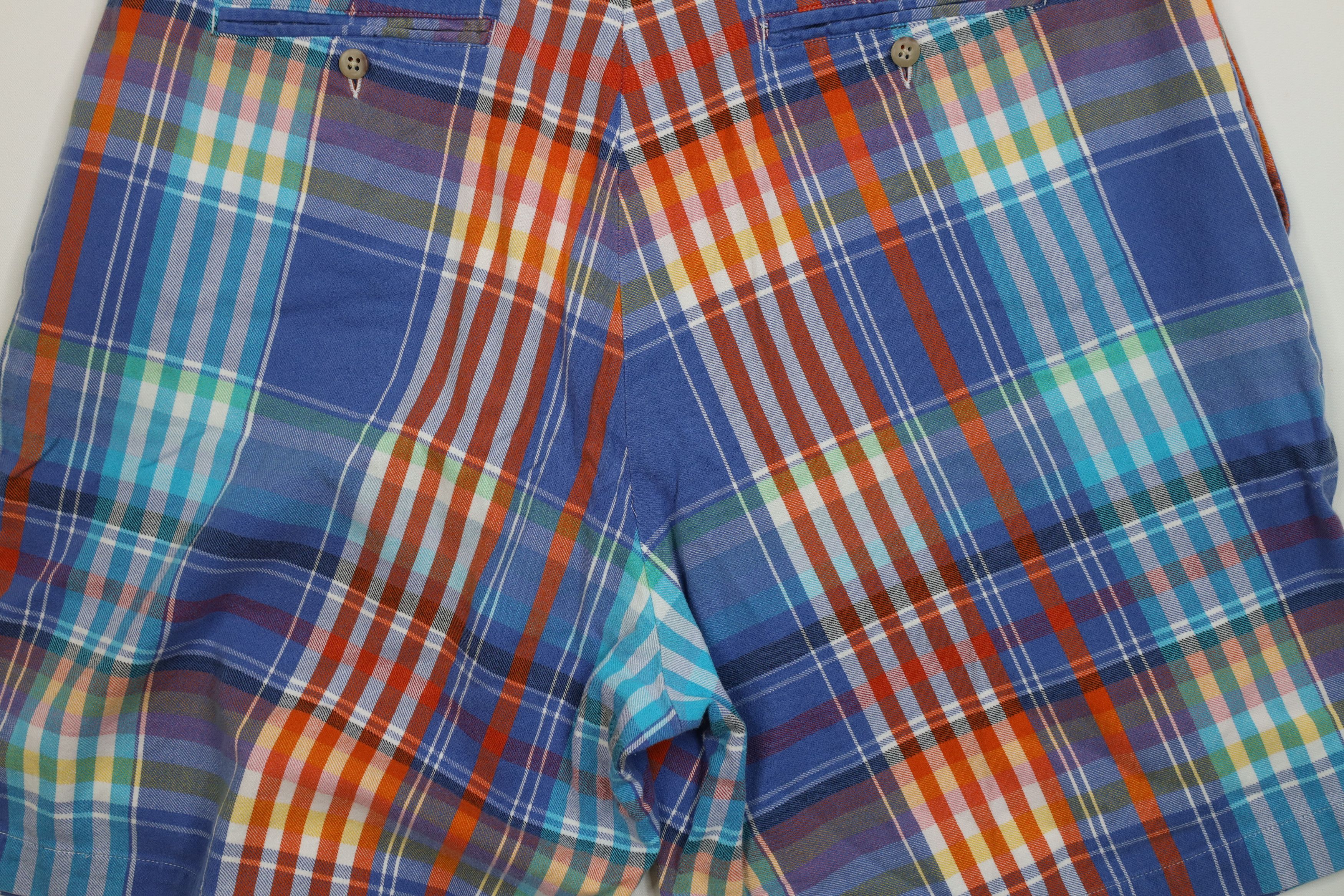 Ralph Lauren Vintage 90s Ralph Lauren Madras Plaid Flannel Chino Shorts Size US 38 / EU 54 - 10 Thumbnail