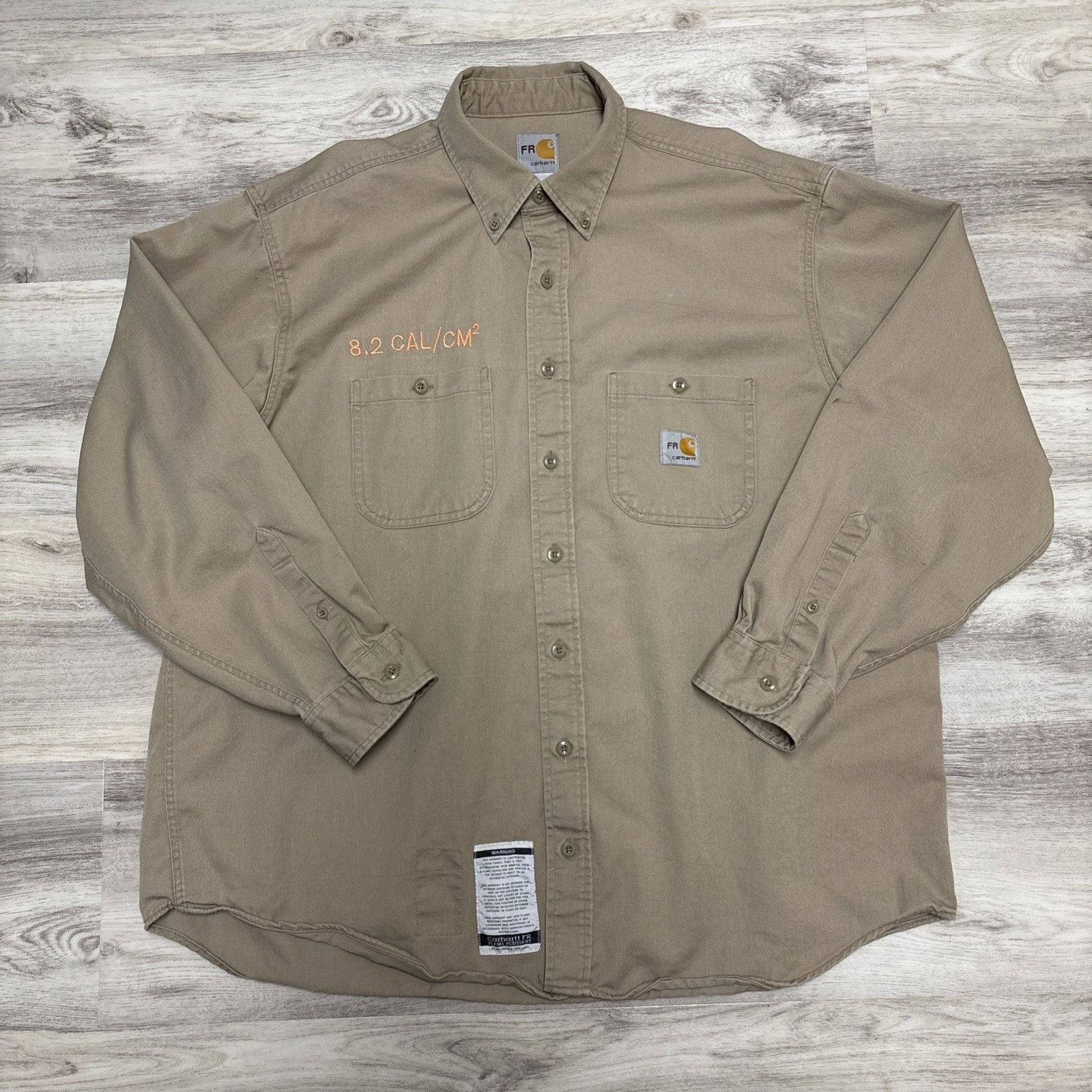 Carhartt Carhartt FR Shirt Mens 2XL Tan Flame Resistant Work Long Sle Size US XXL / EU 58 / 5 - 5 Thumbnail