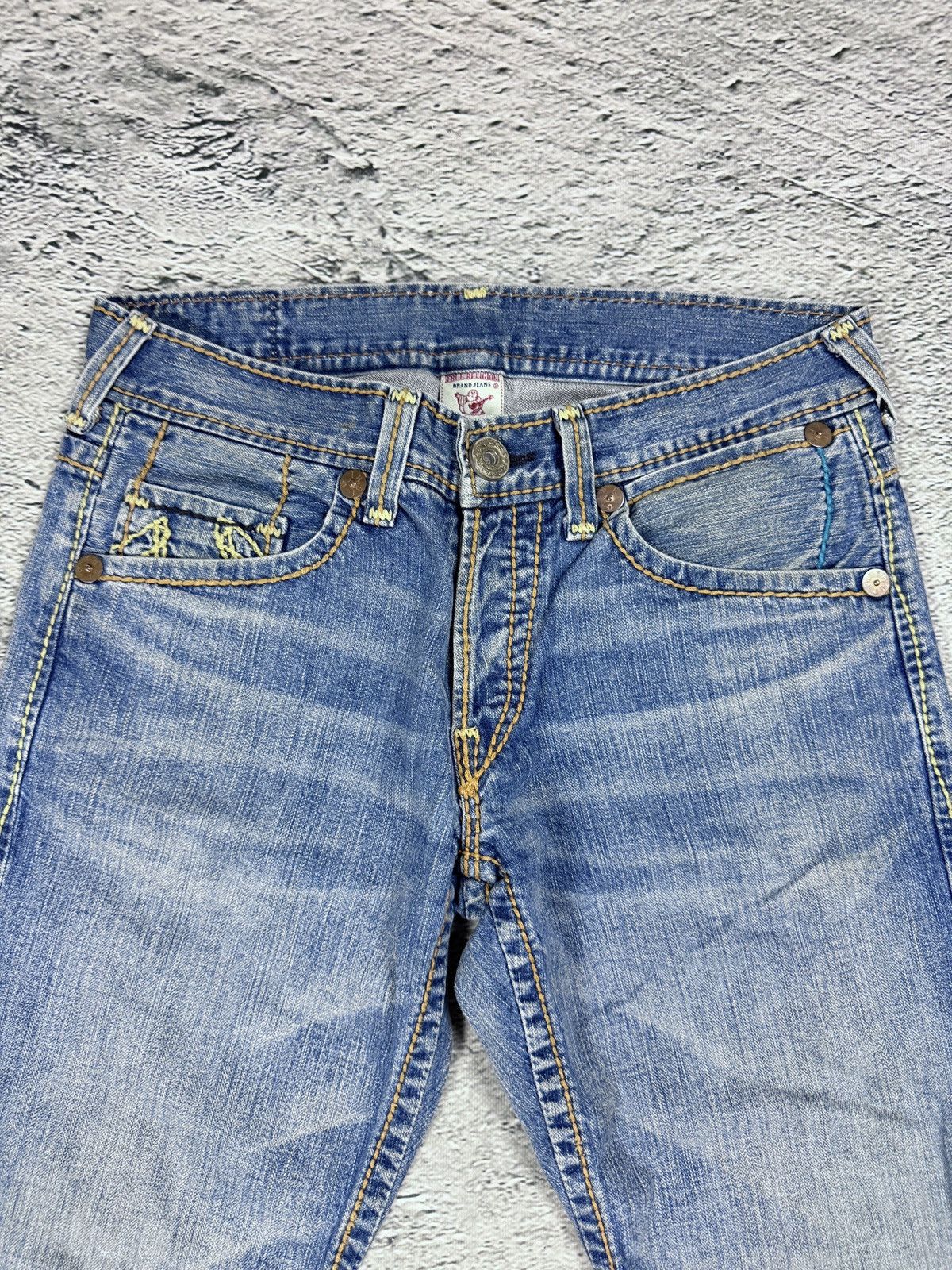 True Religion True Religion jeans vintage flared blue thick stitch Size US 31 - 5 Thumbnail