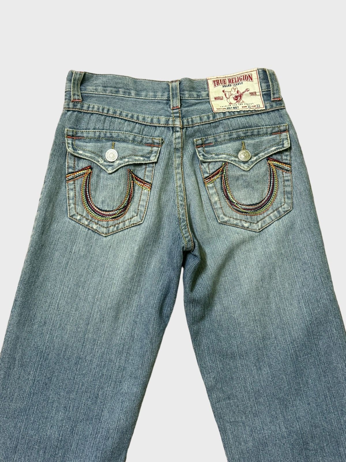 True Religion × Vintage TRUE RELIGION JOEY BIGT SPİRAL CUT DENIM JEANS Size US 31 - 9 Thumbnail