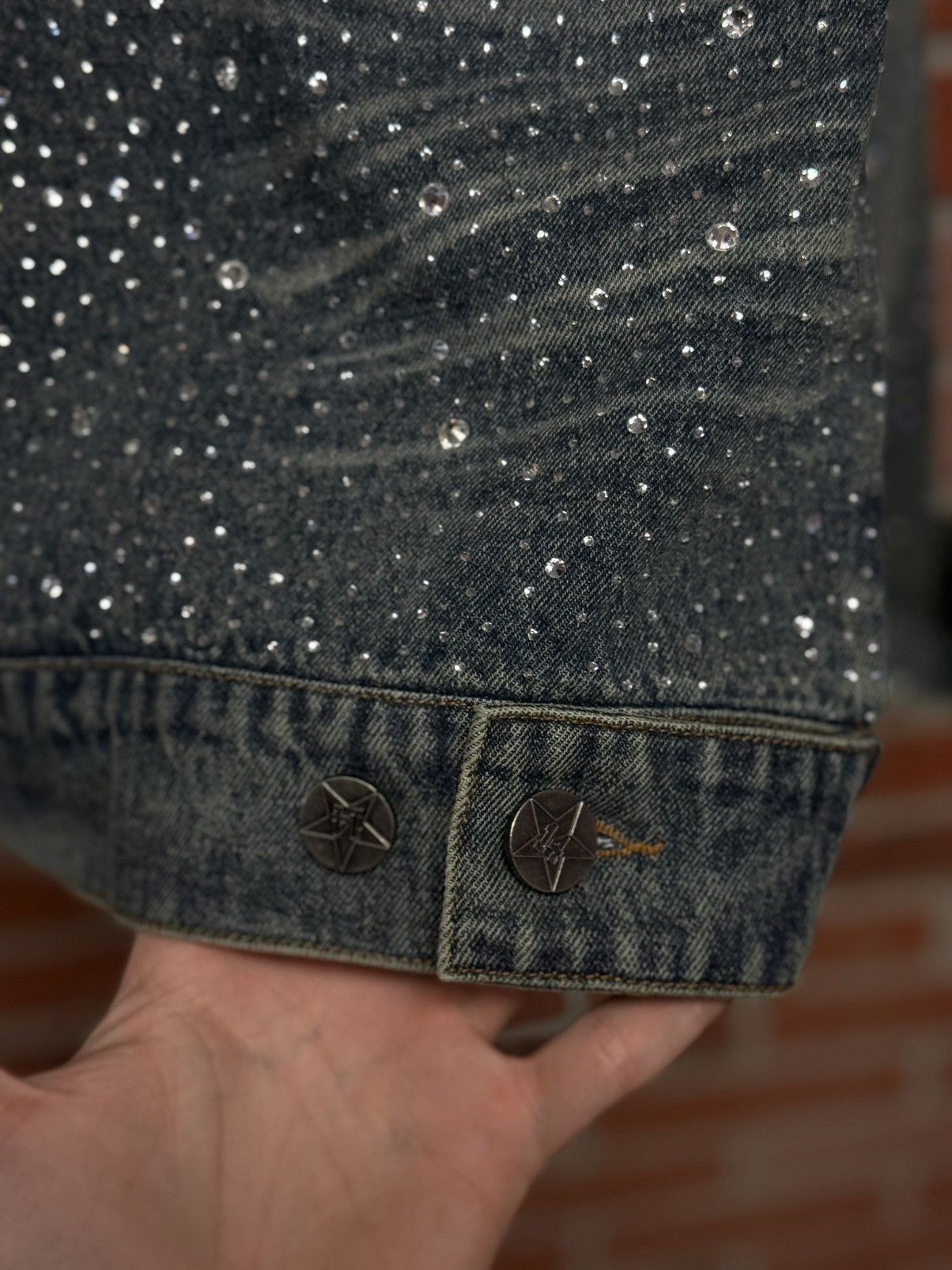 Vale Valley Blue Denim Jacket Crystal Stones Rare XXL (NEW) Size US XXL / EU 58 / 5 - 10 Thumbnail