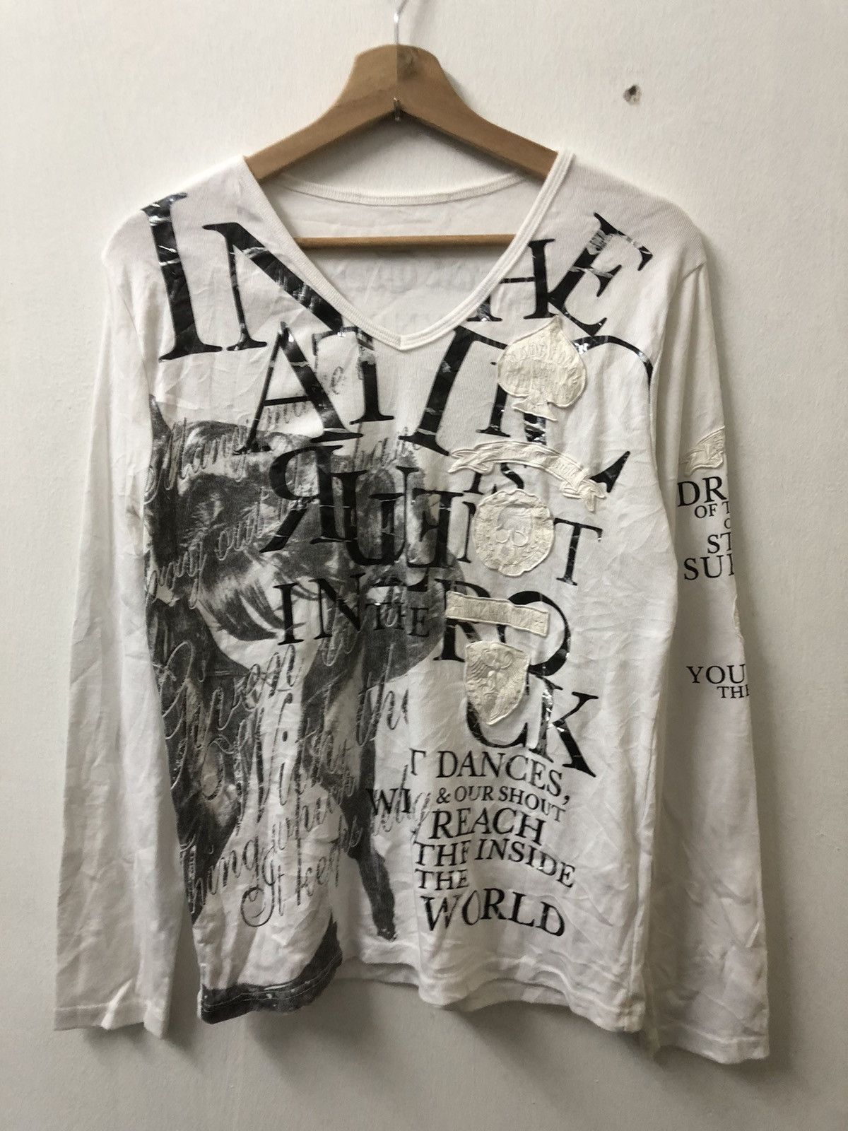 If Six Was Nine ⚡️On Sale⚡️Japanese Brand Gothic Punk Poem Skull Style Size US M / EU 48-50 / 2 - 1 Thumbnail