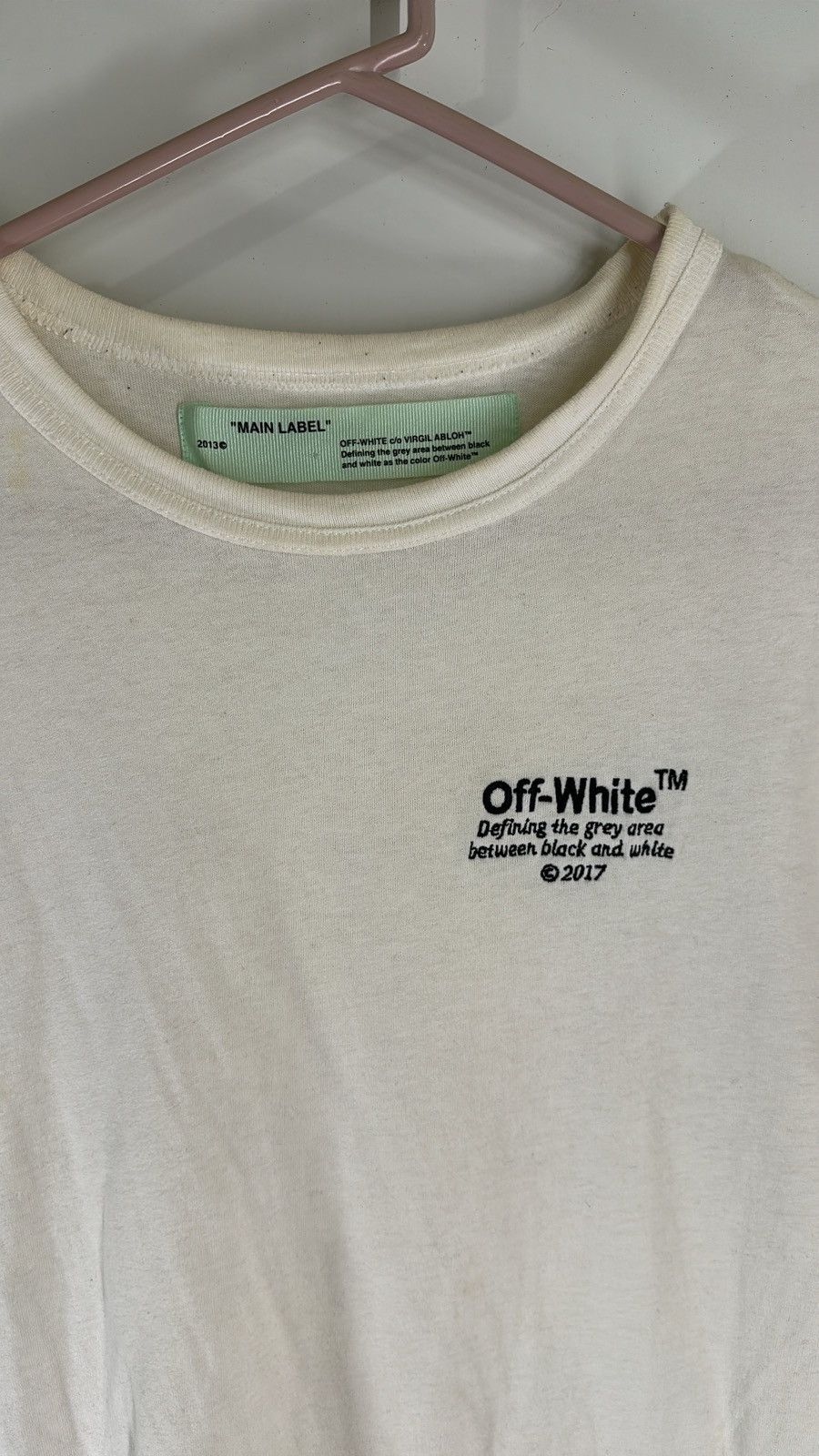 Off-White 2017 Off-White “definition” white t-shirt sz S | Grailed
