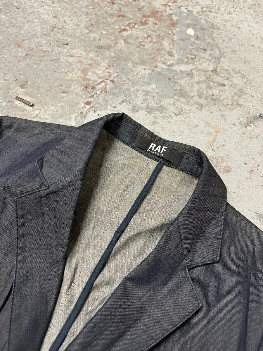 Designer × Raf Simons × Vintage AW2009 Raf Simons Navy Denim Blazer Jacket Size 42R - 6 Thumbnail