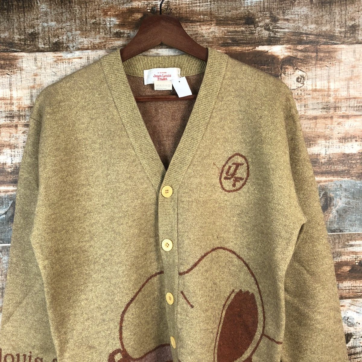 Japanese Brand DL Jean Louis Fradet Beige Cardigan Knitwear #C745 Size US M / EU 48-50 / 2 - 5 Thumbnail