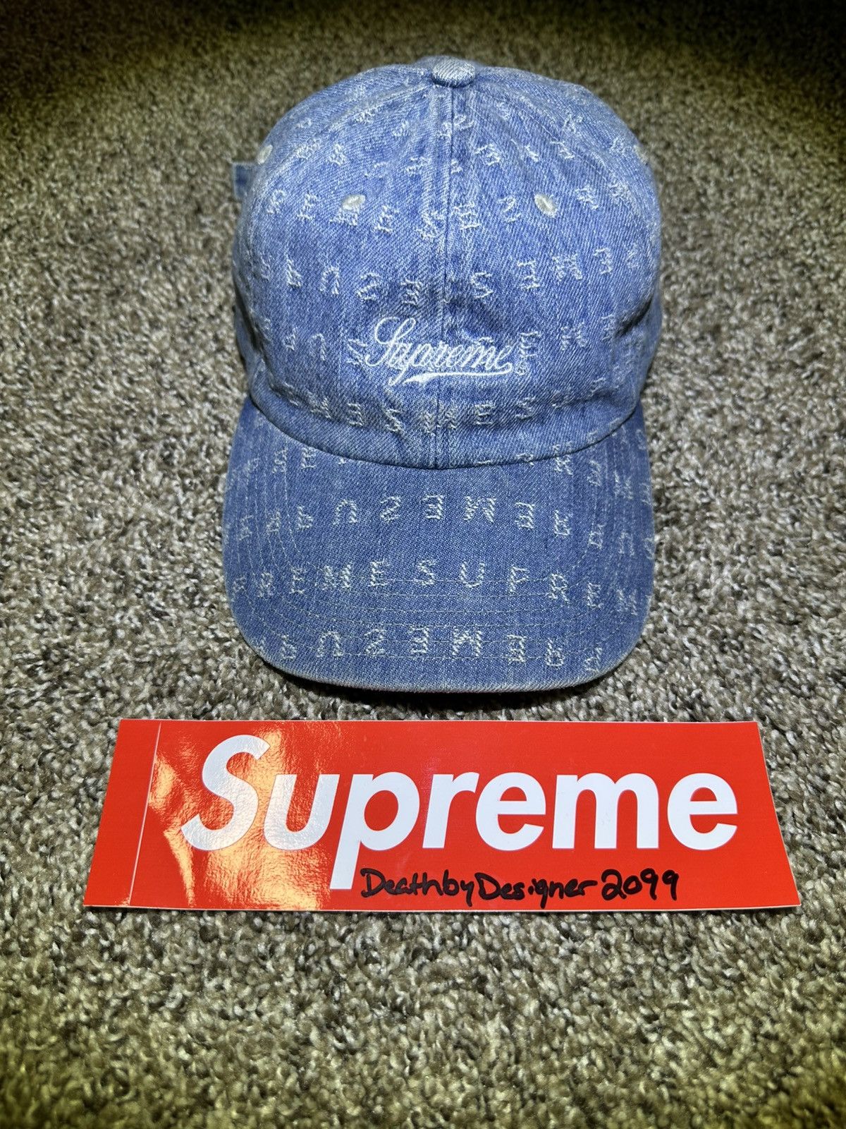 Supreme Supreme Monogram Denim 6-panel Size ONE SIZE - 2 Thumbnail