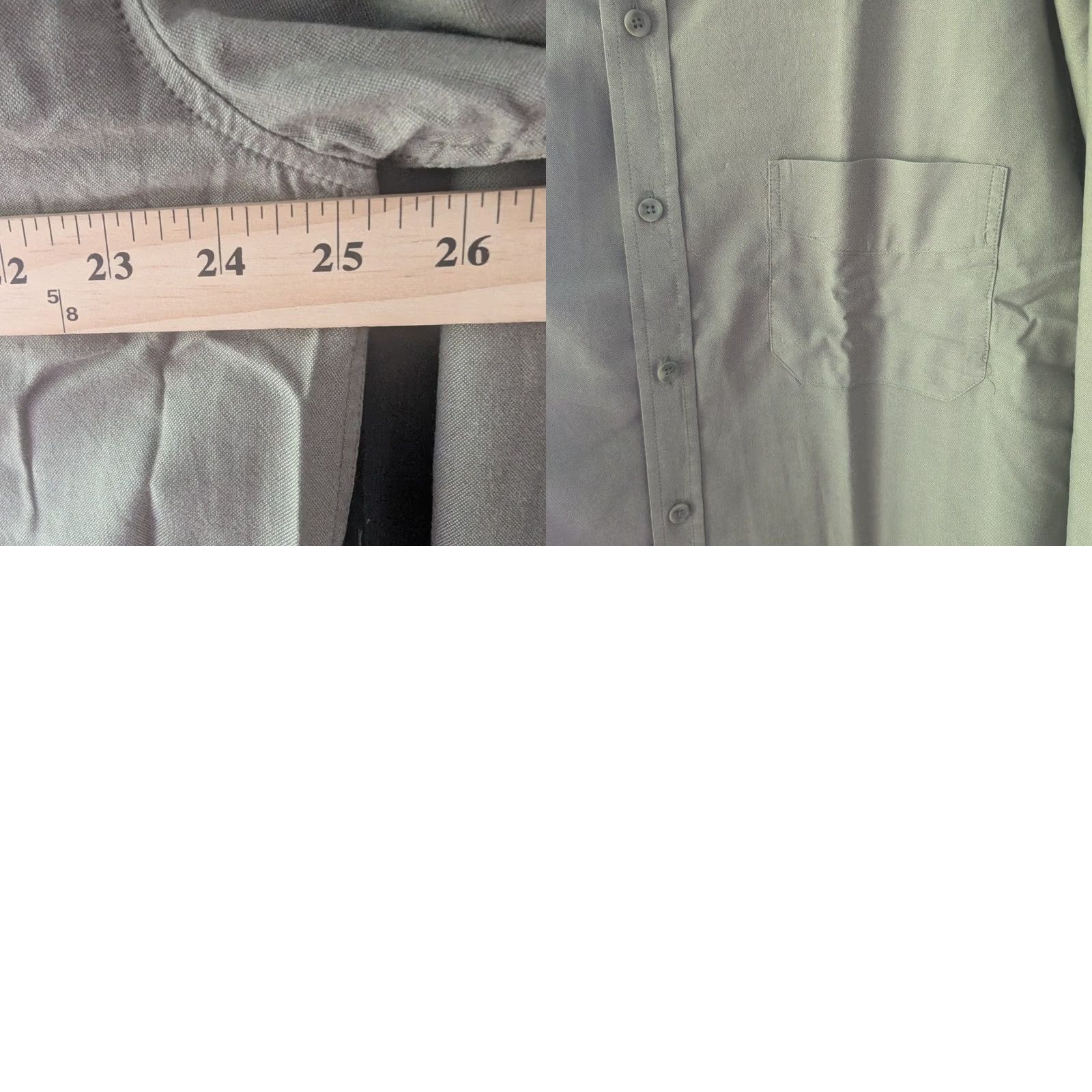 Olive Organic Cotton Shirt Olive Green Long Sleeve Button Down Mens Sz XL Sustainable Size US XL / EU 56 / 4 - 8 Thumbnail