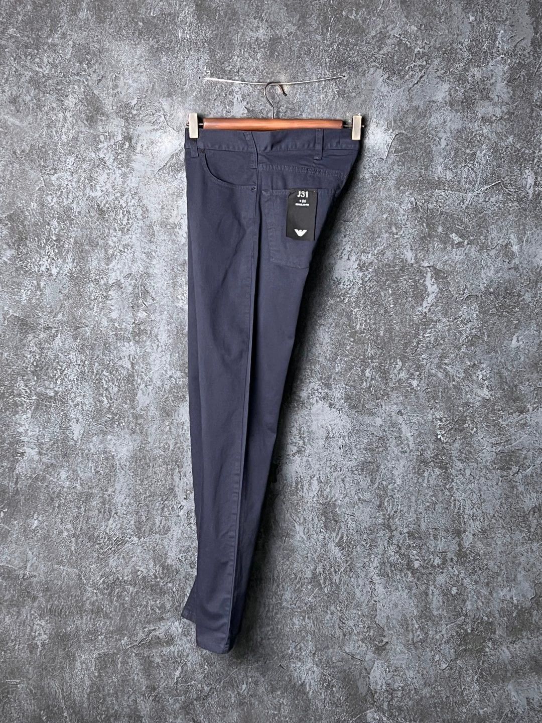 Emporio Armani EMPORIO ARMANI Navy Cotton Chinos Size US 28 / EU 44 - 7 Thumbnail
