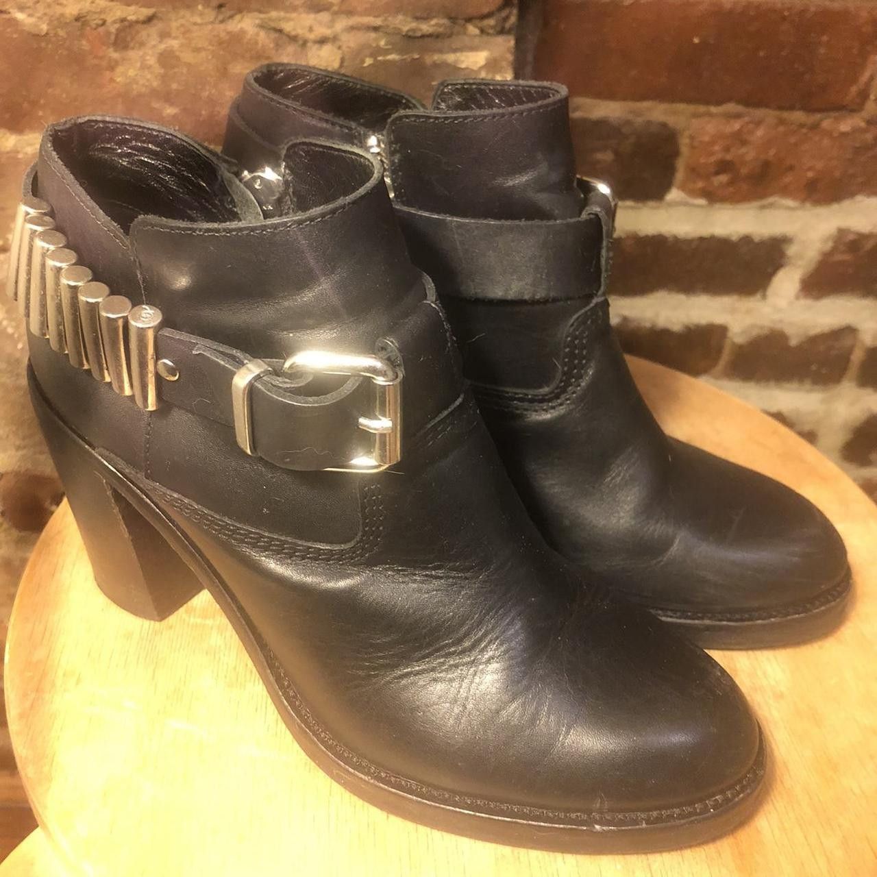 McQ Alexander McQueen McQ by Alexander Mcqueen Black Wick Bullet Ankle Boots Size US 10 / IT 40 - 1 Thumbnail