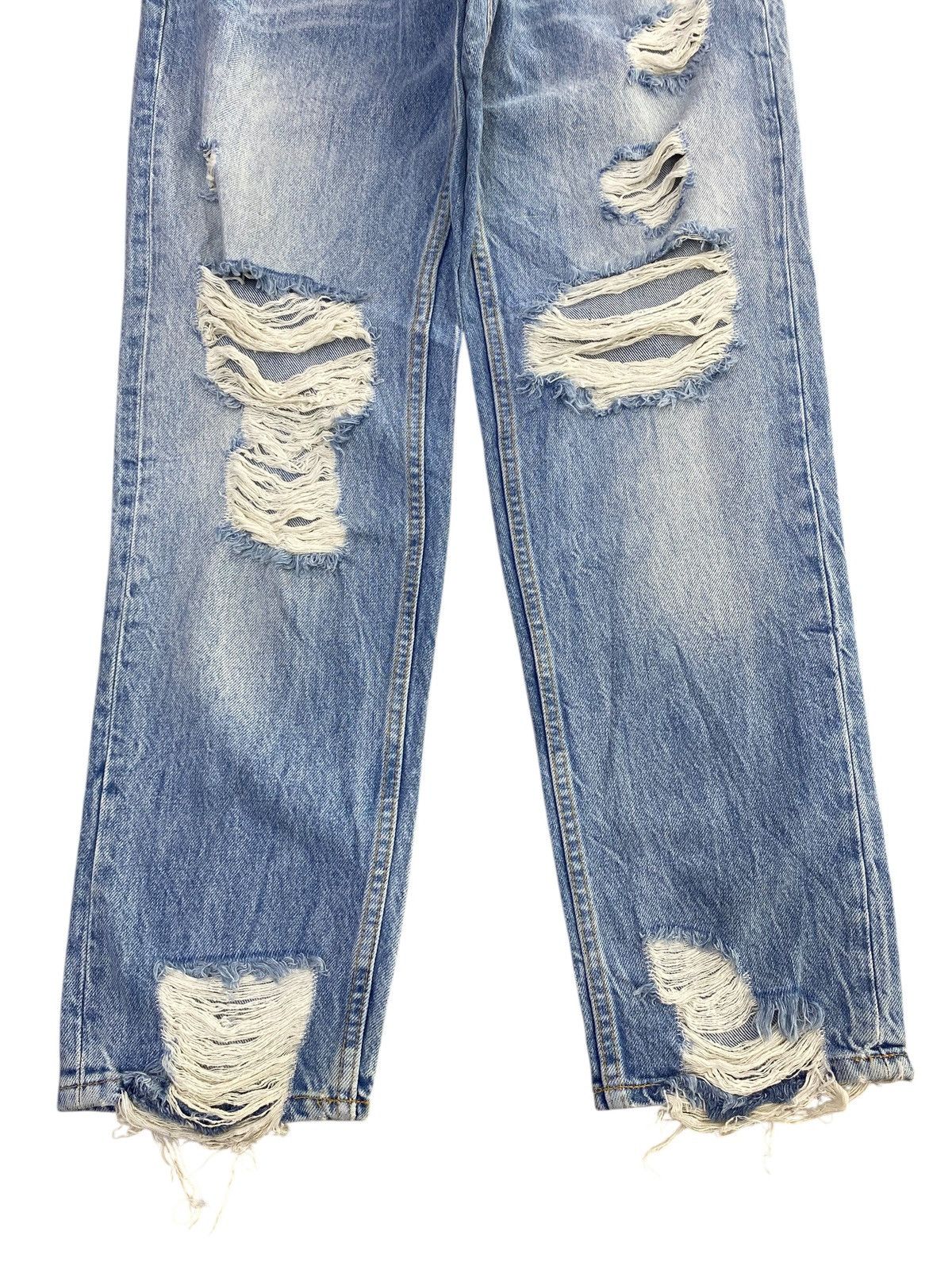 Japanese Brand Japanese Brand Acid Blue Wash Style Distressed Jeans Size US 32 / EU 48 - 9 Thumbnail