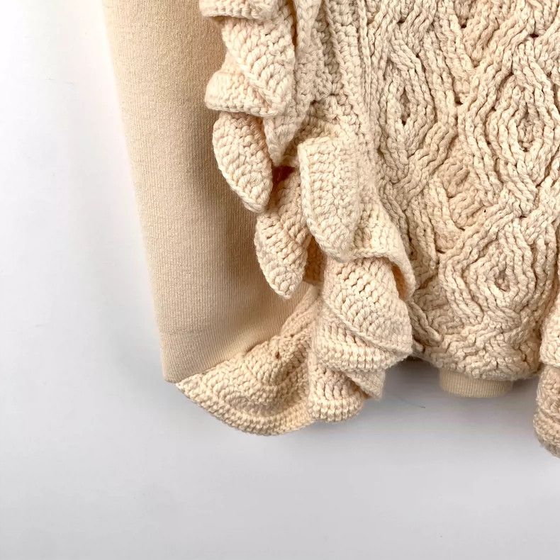 Loro Piana LORO PIANA Muted irregular wavy wool round neck knit vest Size XS / US 0-2 / IT 36-38 - 4 Thumbnail
