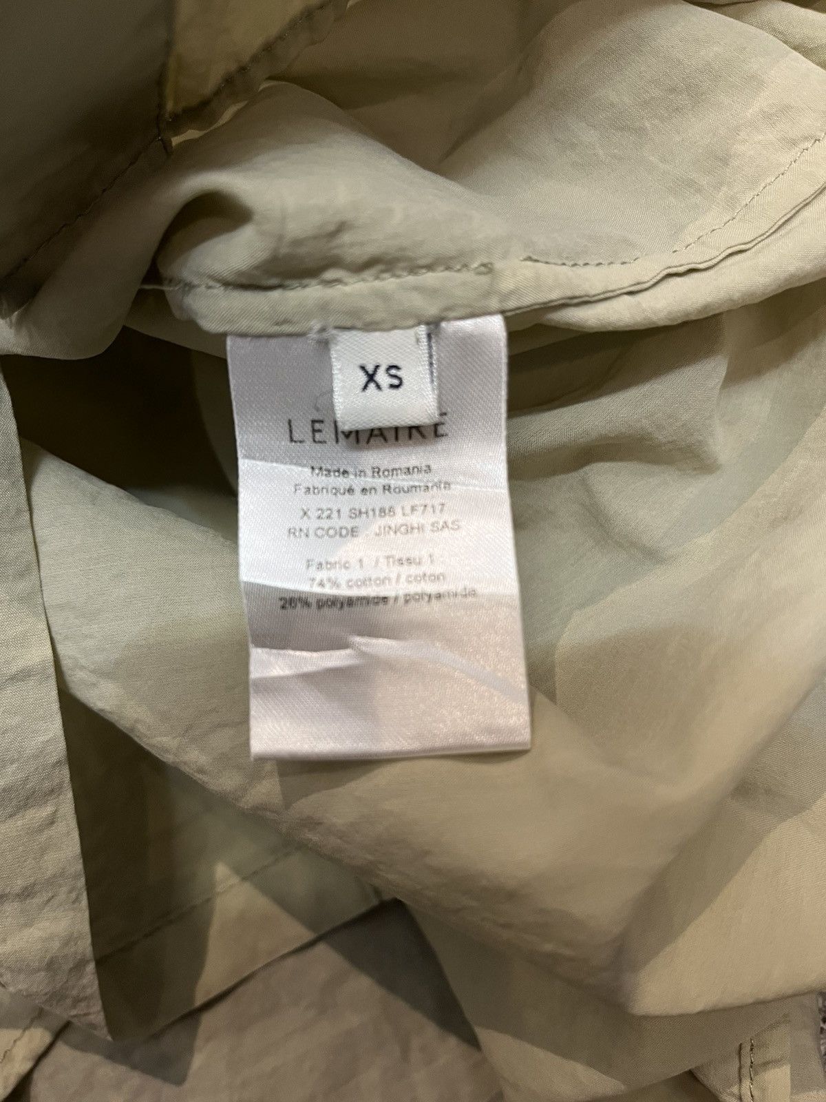 Lemaire Lemaire, Reguler Tissue Shirt Beige XS/S Size US XS / EU 42 / 0 - 7 Thumbnail