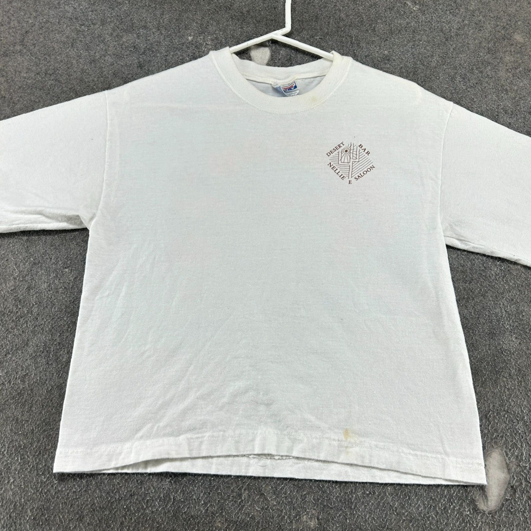 Hanes VINTAGE Desert Bar Nellie Saloon Shirt Womens M White 90s Crop Cowgirl Western Desert Bar Nellie Saloon Shirt Womens M White 90s Size M / US 6-8 / IT 42-44 - 3 Thumbnail