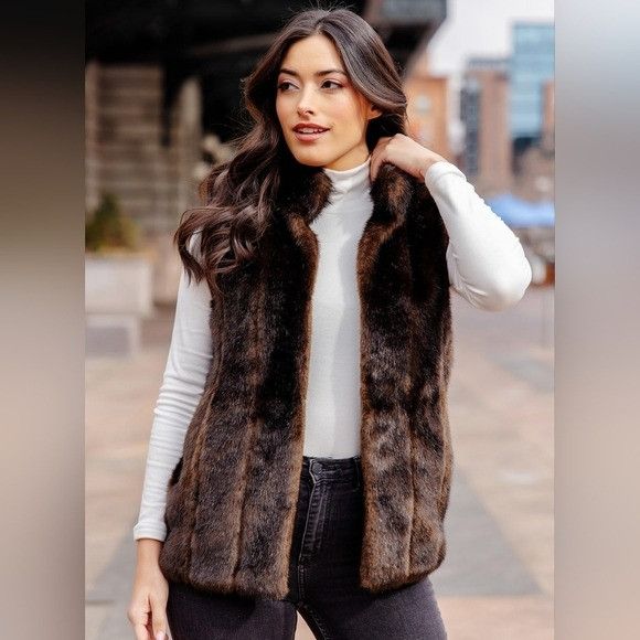 Other Donna Slayer's Fabulous Furs Brown Vegan Faux Fur Cozy Warm Size XXL / US 16-18 / IT 52-54 - 1 Thumbnail