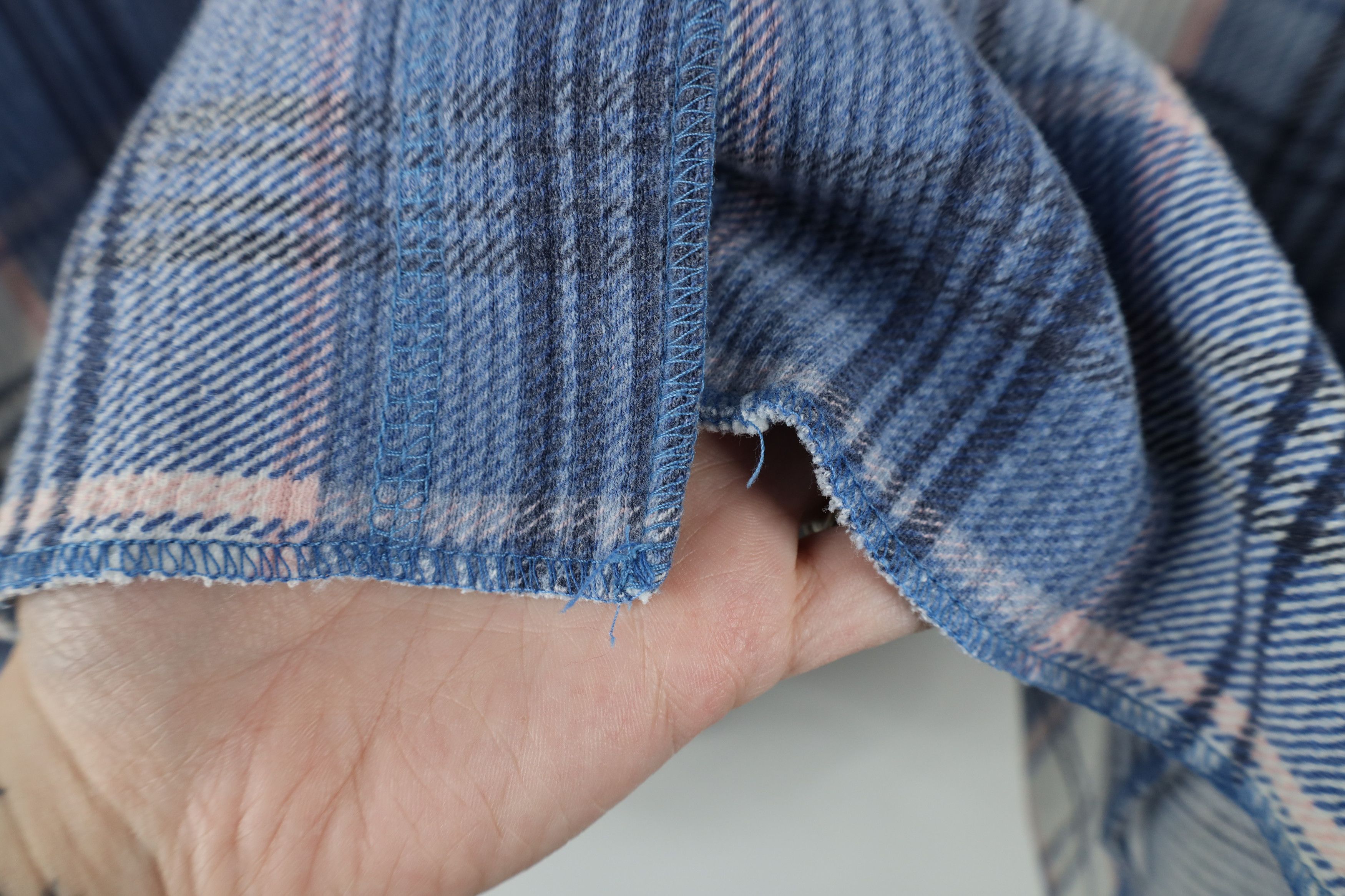 Vintage Vintage 90s Streetwear Ribbed Flannel Collared Button Shirt Size L / US 10 / IT 46 - 5 Thumbnail