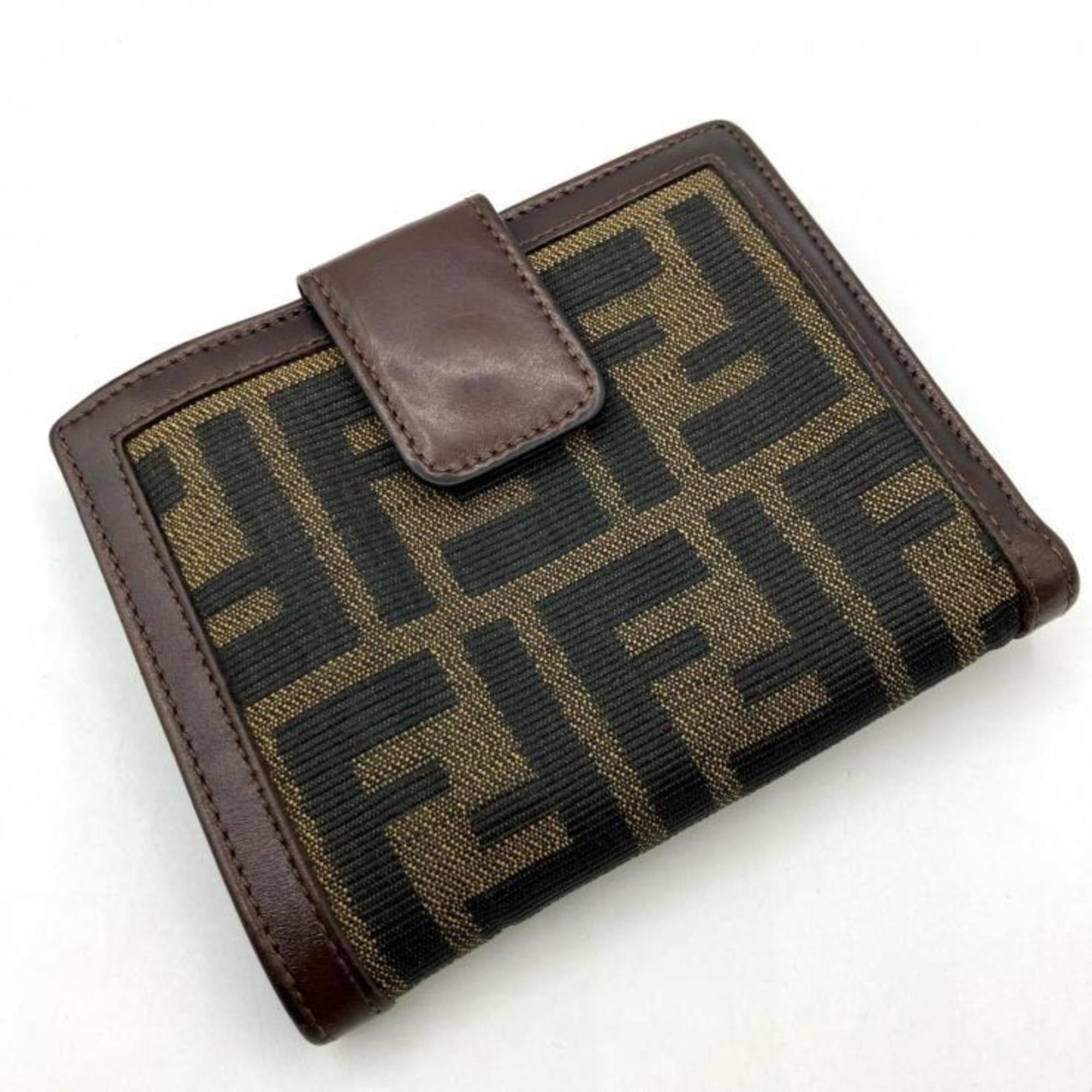 Fendi FENDI Zucca Bifold Wallet Brown Fendi Size ONE SIZE - 1 Thumbnail