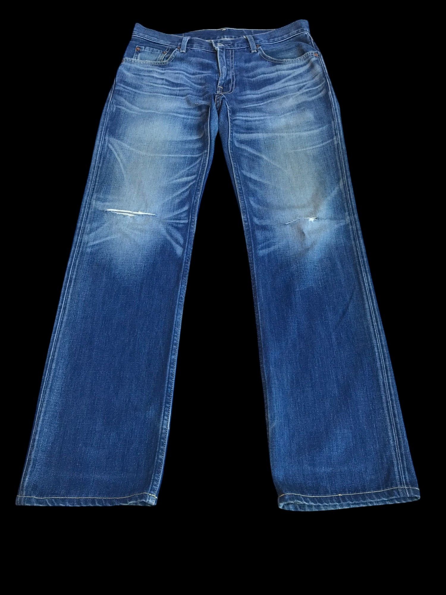 Levi's Vintage Levis 502 JAPAN selvedged distressed jean W31x31.5 Size US 31 - 4 Thumbnail