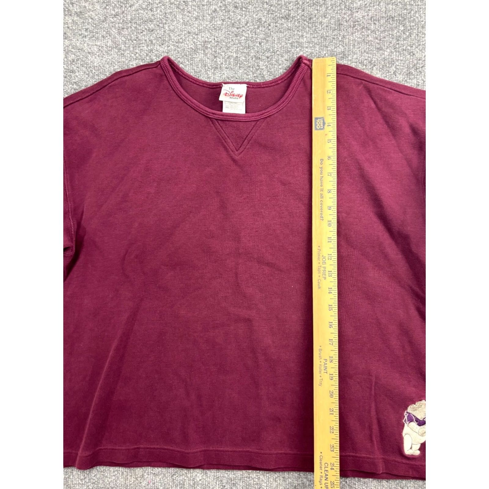 Disney VINTAGE Walt Disney Winnie the Pooh Embroidered Shirt Womens XXL Maroon Crew Neck Size XXL / US 16-18 / IT 52-54 - 4 Thumbnail