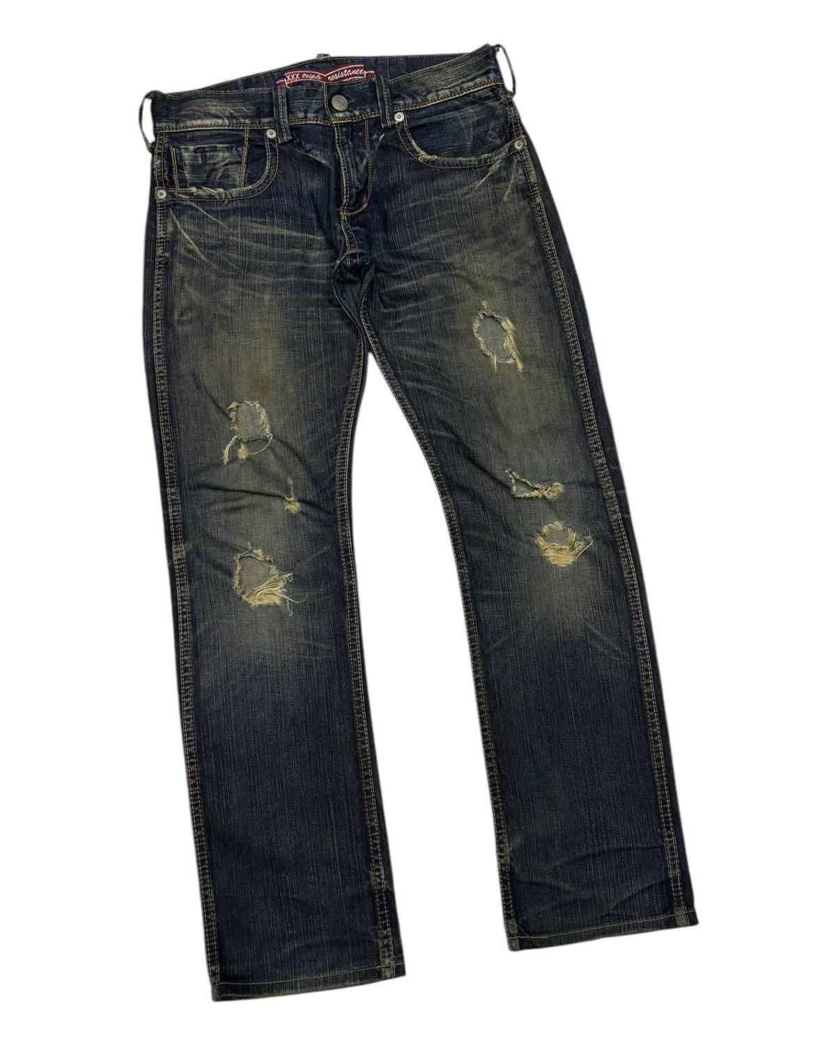 If Six Was Nine × Japanese Brand × Tornado Mart LIBERTO XXX JAPANESE DENIM PUNK RUSTY DISTRESSED DENIM JEANS Size US 32 / EU 48 - 5 Thumbnail