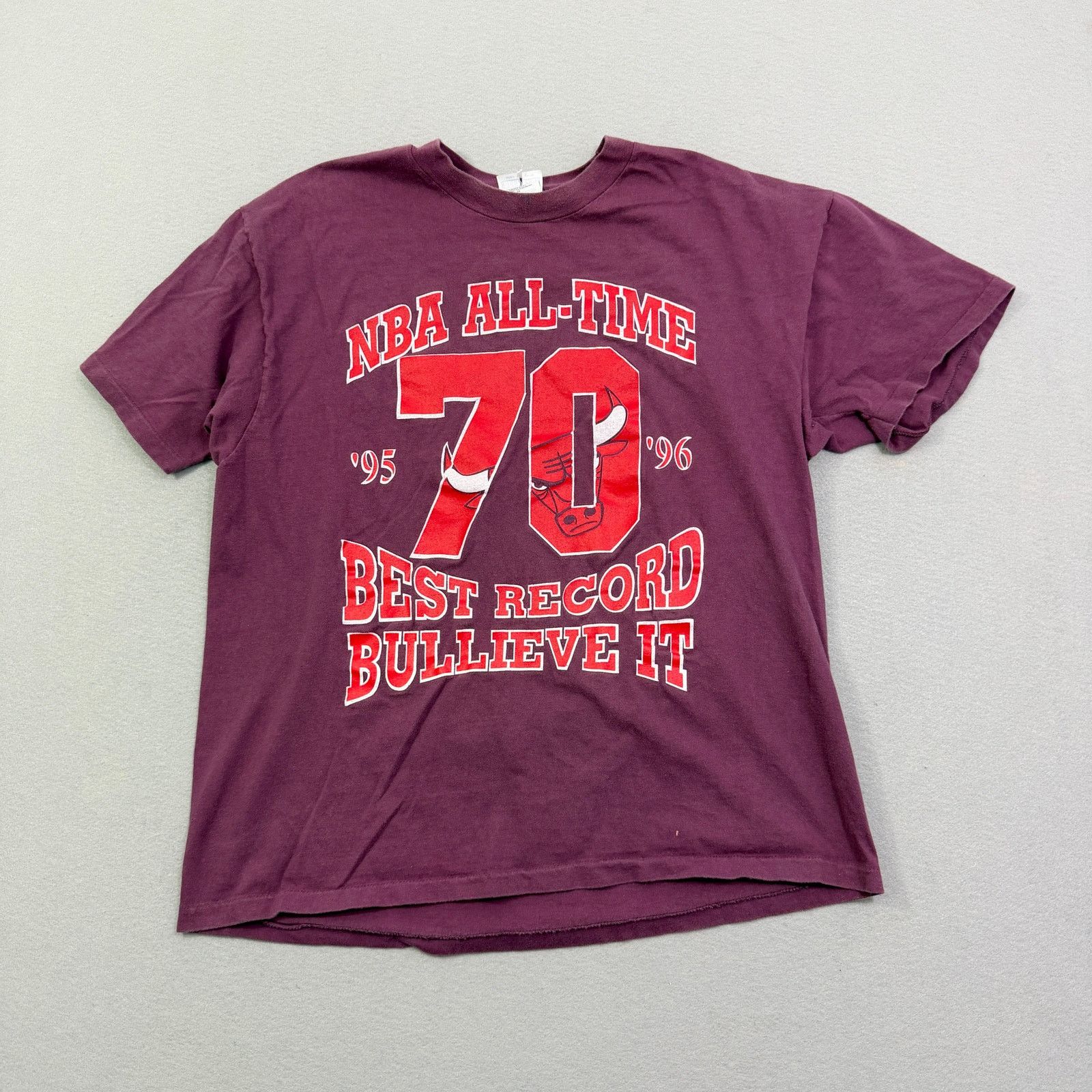 Vintage Vintage NBA All Time Best Record Chicago Bulls Extra Large Size US XL / EU 56 / 4 - 1 Thumbnail