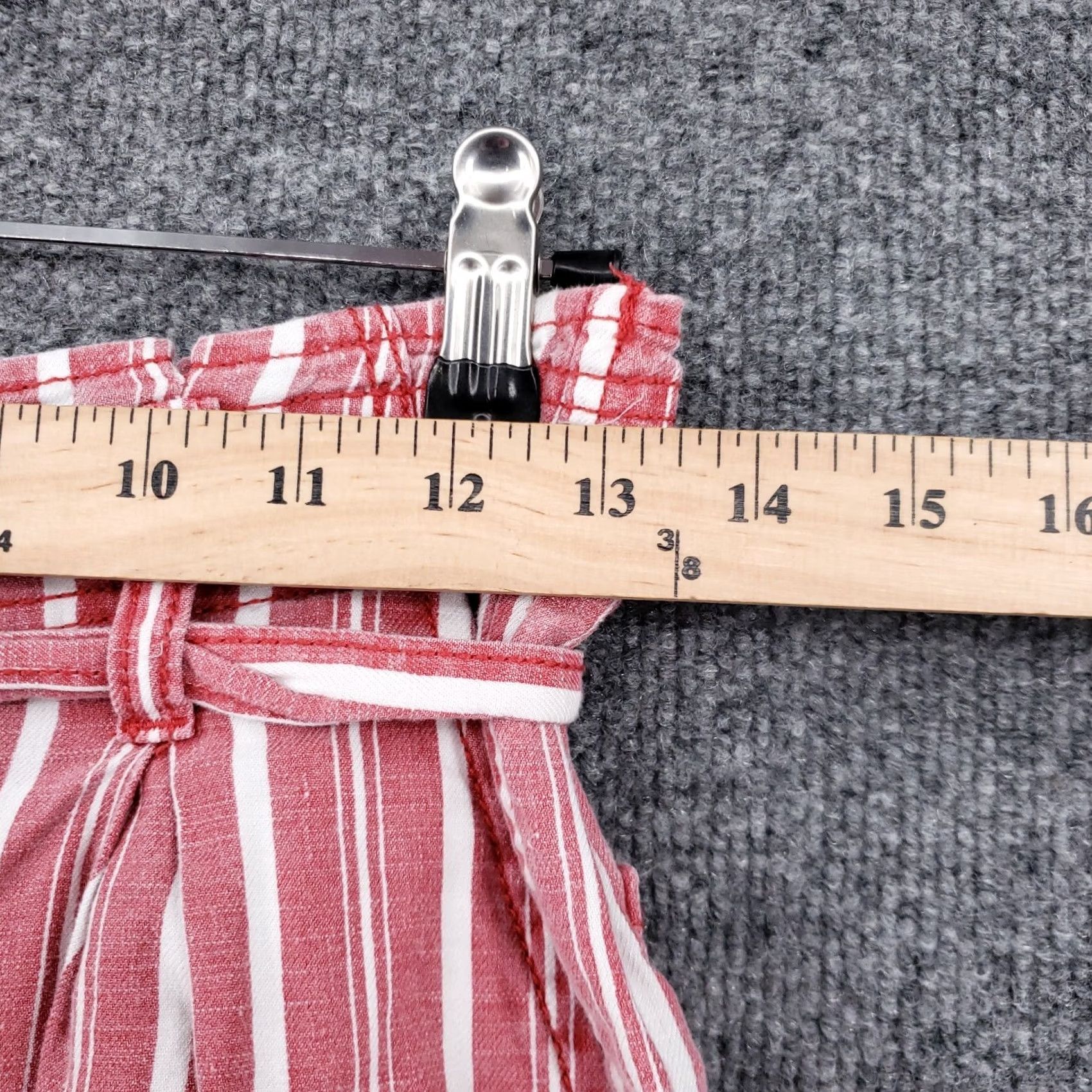 American Eagle Outfitters American Eagle Womens Shorts Size 2 Paper Bag Red White Striped High Rise Summer Size 26" / US 2 / IT 38 - 4 Thumbnail