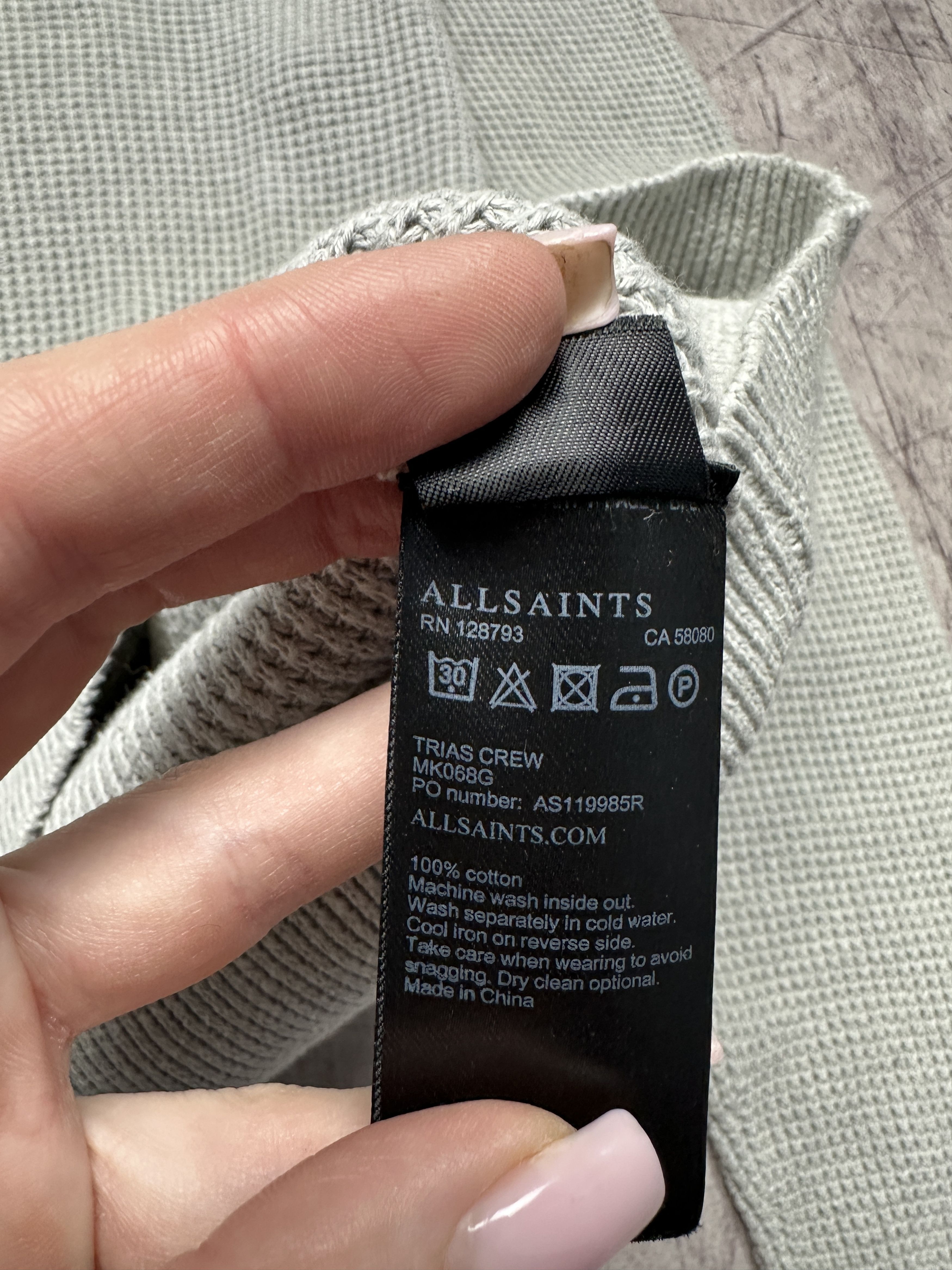 Allsaints Allsaint Mens Trias Crew Neck Knit Sweater Size US S / EU 44-46 / 1 - 5 Thumbnail