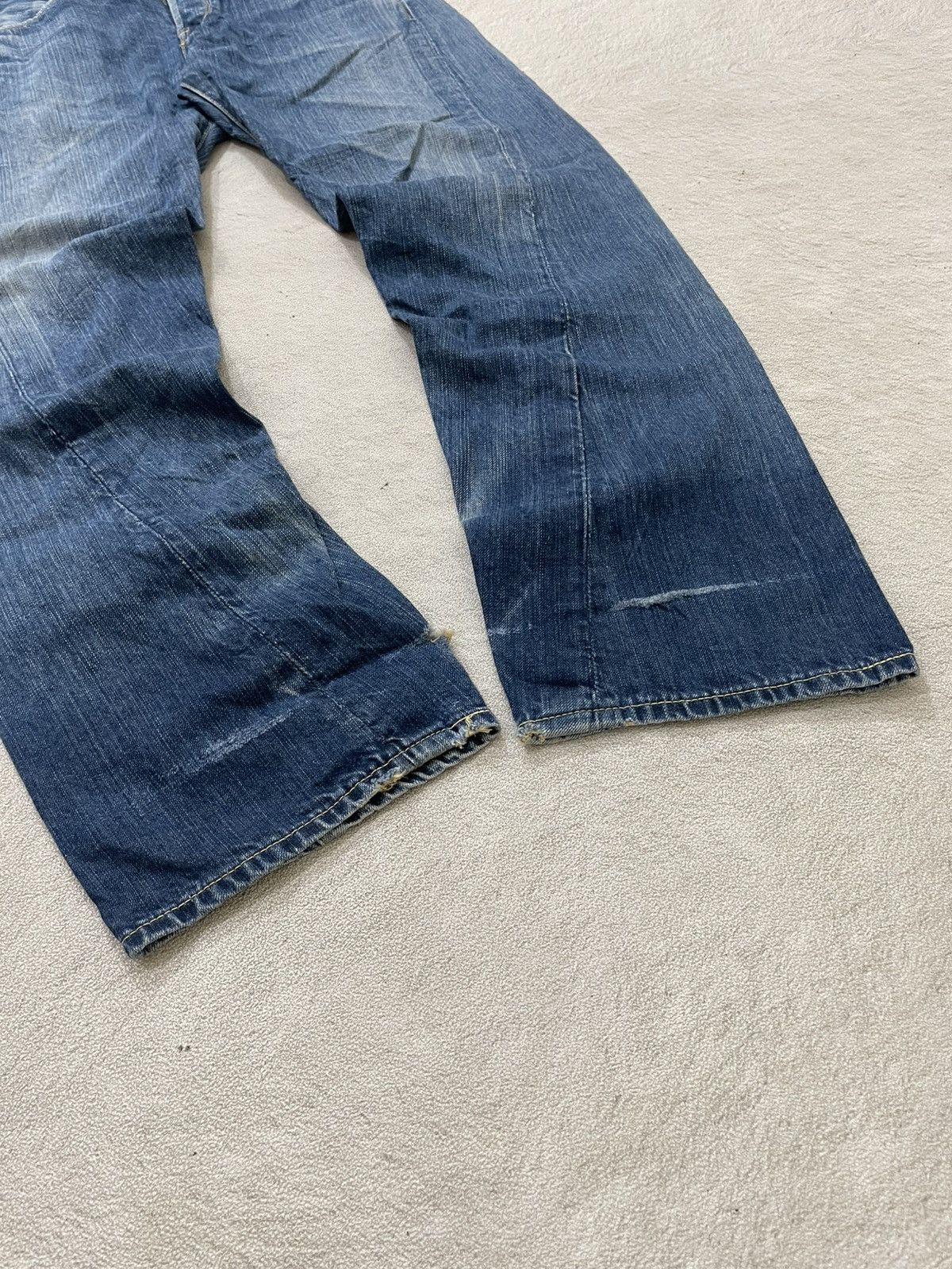 Levi's 2000s Levis 501 Distressed Denim Washed Jeans Loose Fit Y2K Size US 31 - 3 Thumbnail